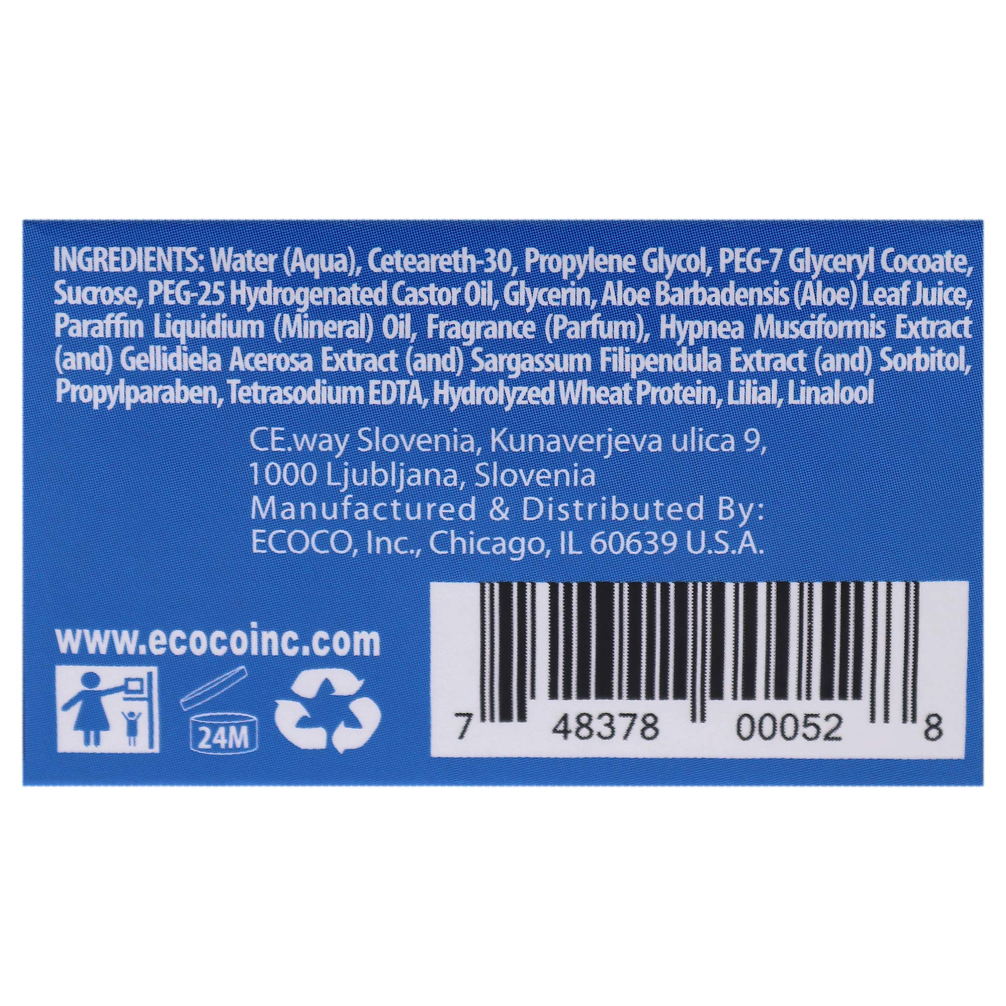 Ecoco Eco Playn Stay Edge Control Gel - Pure - Fortifies Hair - Provides Extreme Hold And High Shine - Promotes Healthy Scalp -
