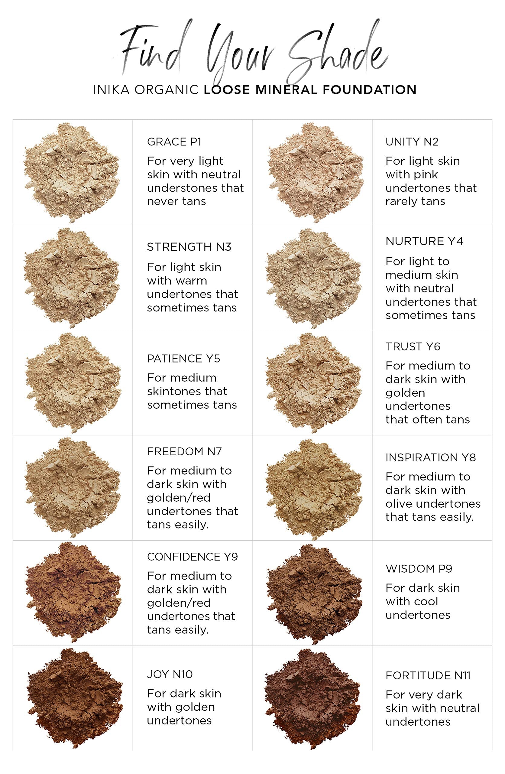 INIKA Joy Loose Mineral Foundation SPF25, 0.28 OZ