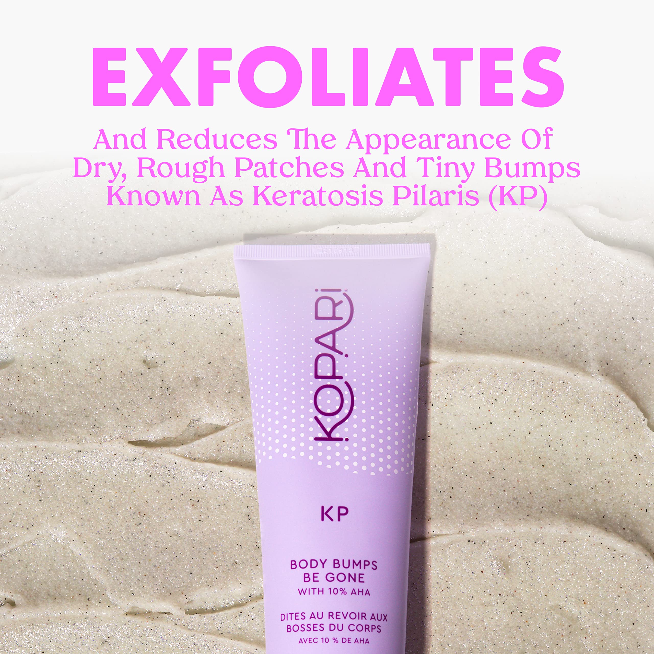 Kopari Kp Body Bumps Be Gone Exfoliating Body Scrub With 10% Aha, To Smooth Skin, Reduce Bumps, Decongest Pores, Clarifying, Gen