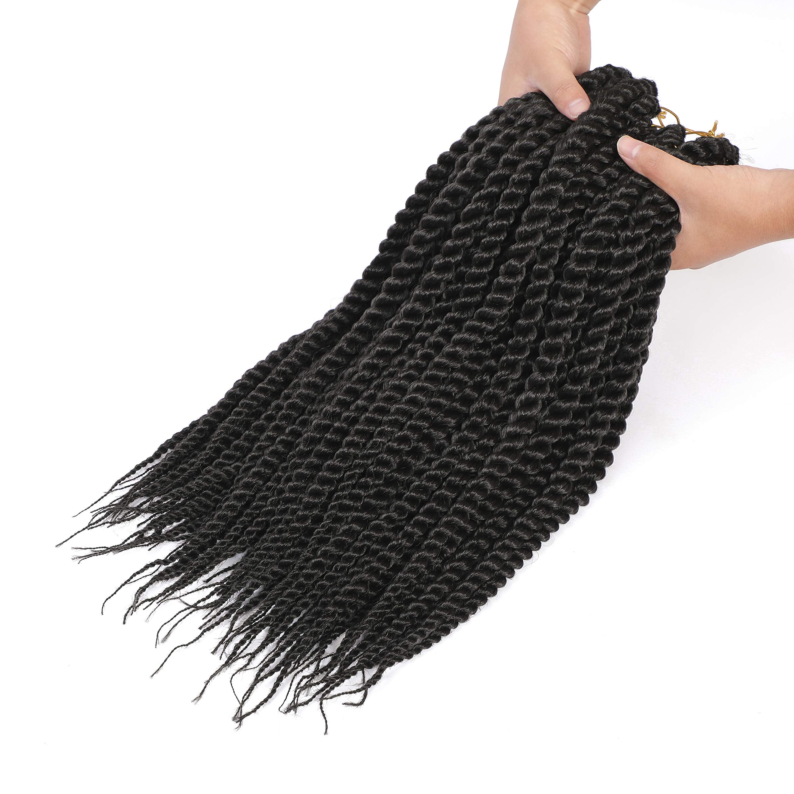 Admutty Havana Twist Crochet Hair 6 Packs 24 Inch Crochet Braids Senegalese Twist Crochet Braiding Hair, Jumbo Havana Mamba Twis