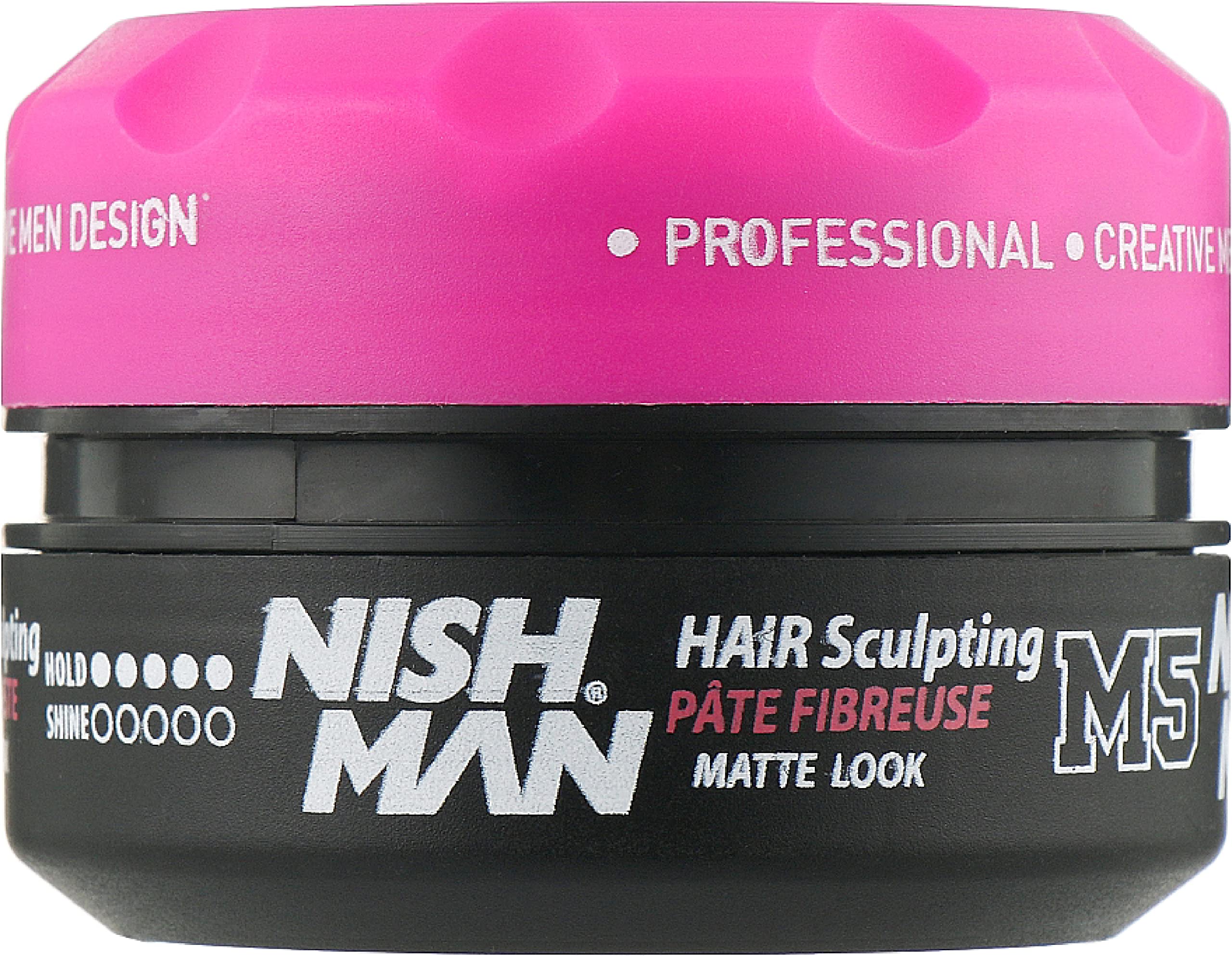 Nishman Hair Styling Series (Fiber Hair Styling Matte Wax M5, 100Ml)