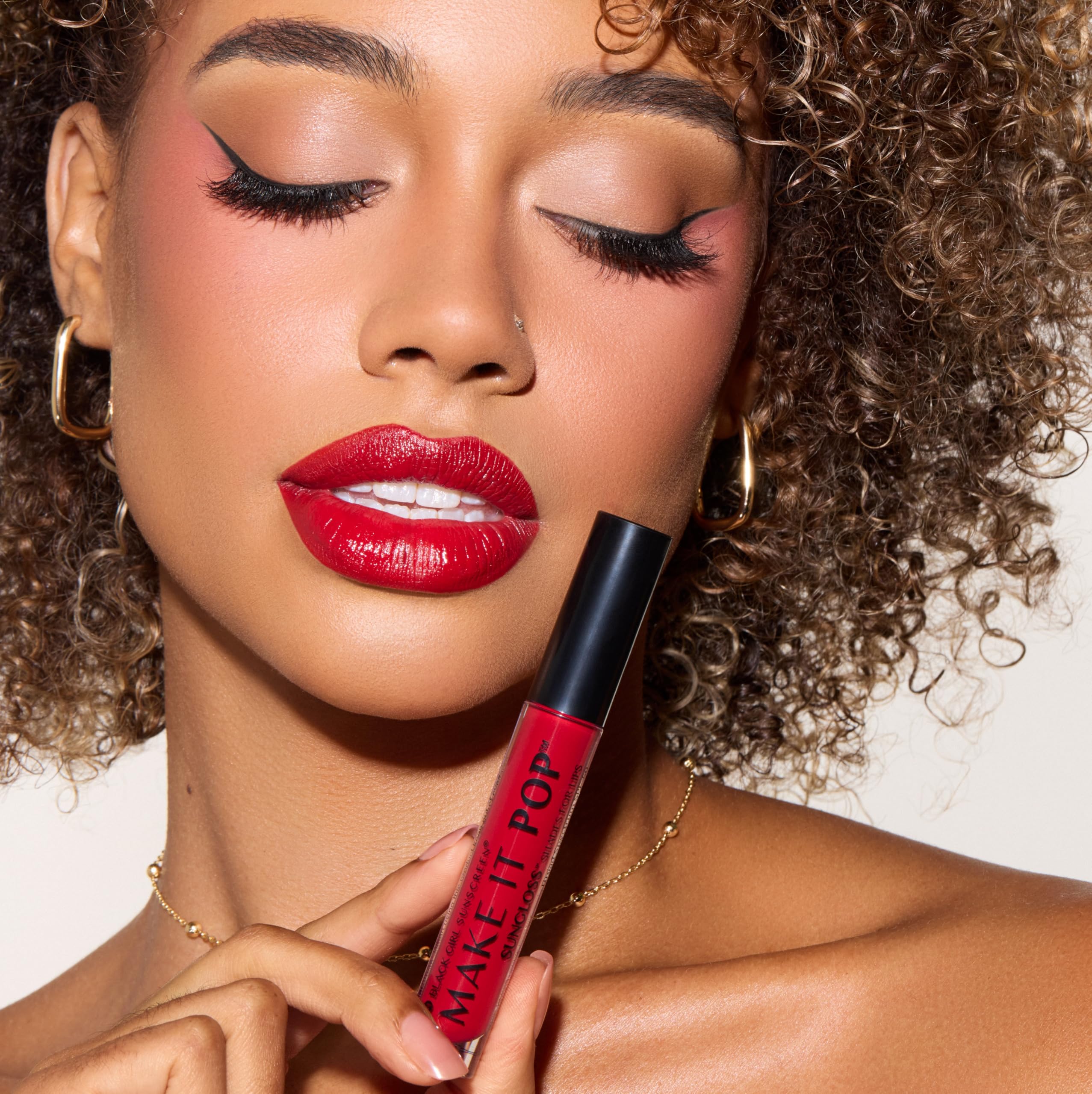 Black Girl Sunscreen - Make It Pop Sungloss - Revolutionary Sun Protection And Gloss In One - Spf 50 (French Kiss)
