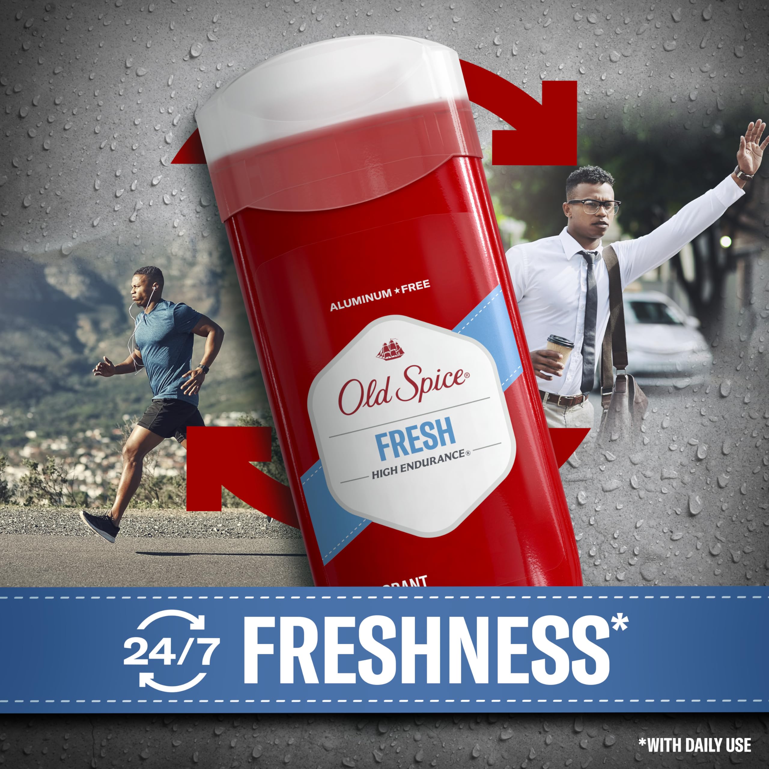 Old Spice Aluminum Free Deodorant For Men, High Endurance, 24/7 Sweat Defense & Odor Protection, 24/7 Freshness & Lasting Scent,