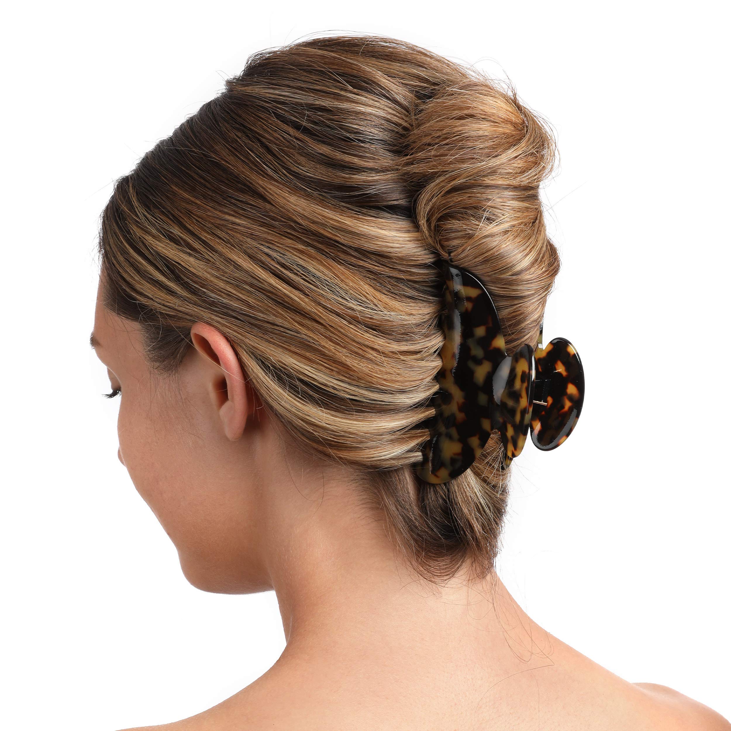 Medium Claw Hair Clips For Women Girls Tortoise Hair Jaw Clips Celluloid Hair Claw Clamps Leopard Print Hair Clasp 3 Pack Mother