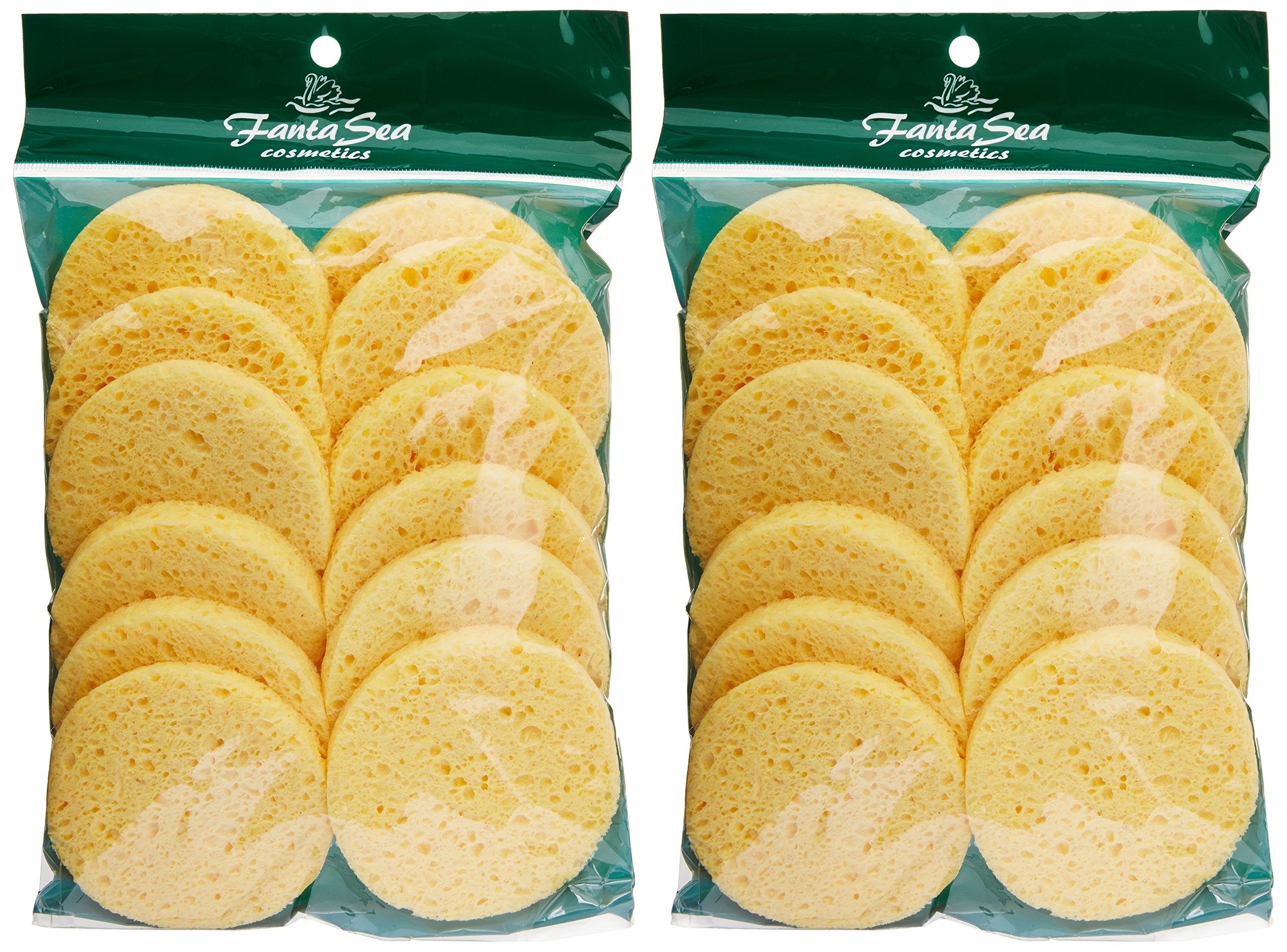 FantaSea Cellulose Cleansing Sponge, 12-Count Bags (Pack of 2)