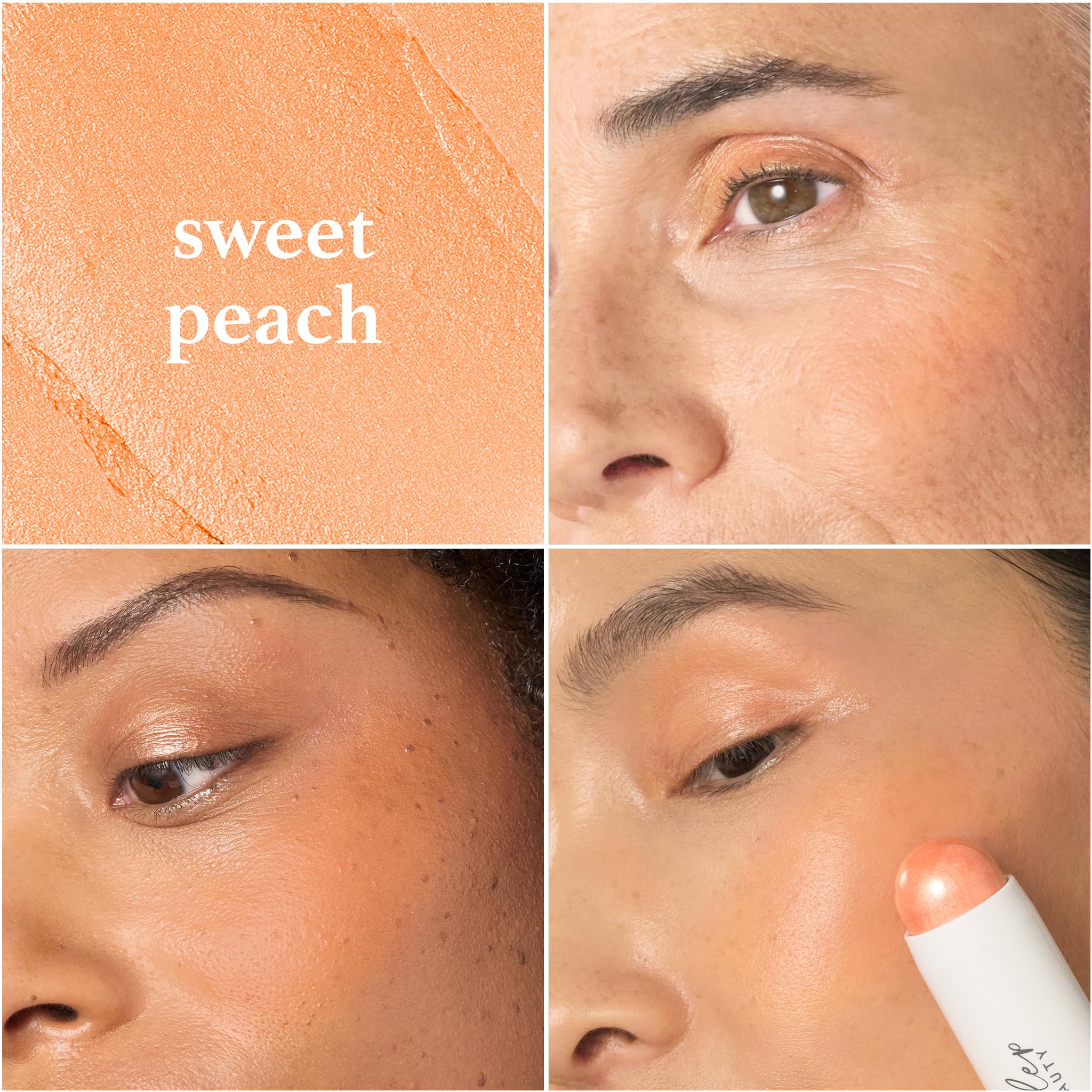 Julep Skip The Brush Cream To Powder Blush Stick - Sweet Peach - Blendable And Buildable Color - 2-In-1 Blush And Lip Makeup Sti
