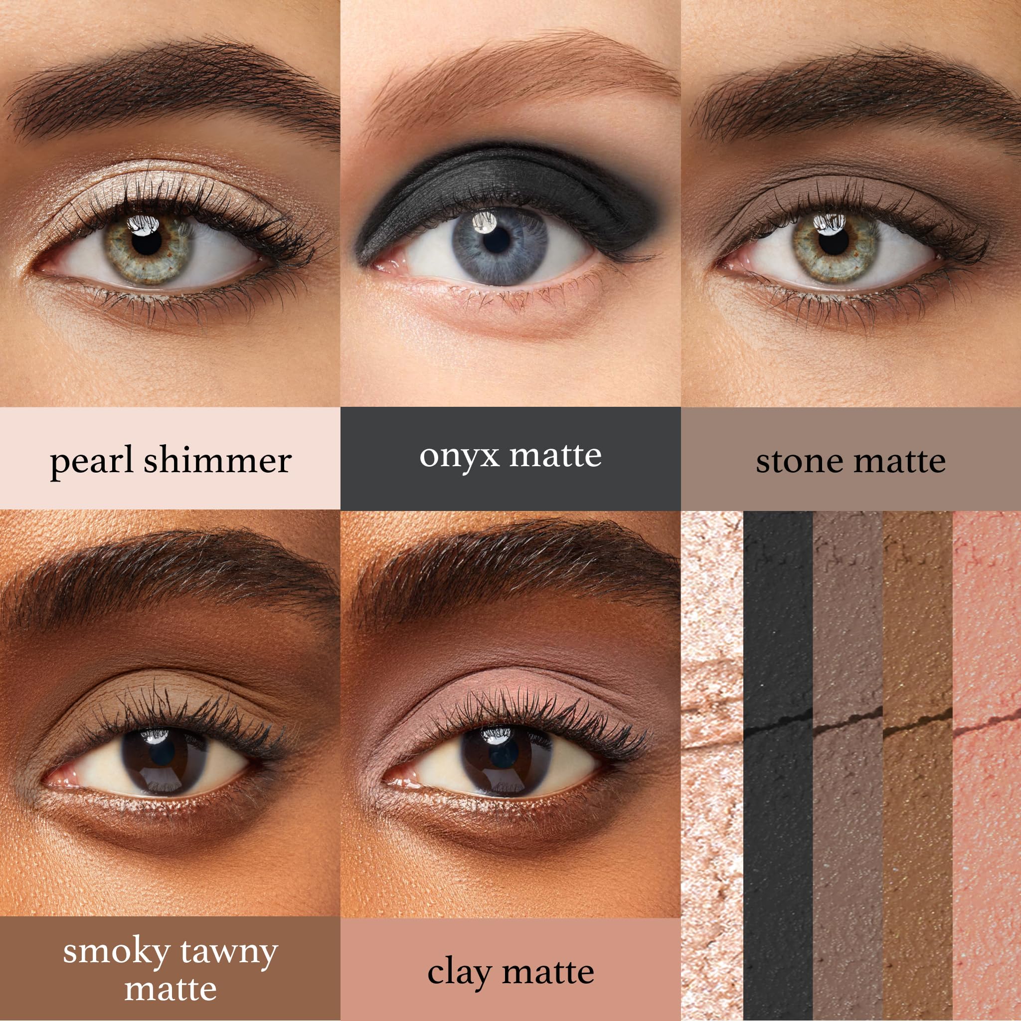 Julep Eyeshadow 101 Crme To Powder Waterproof Eyeshadow Stick 10 Piece Palette - Matte And Shimmer Finishes
