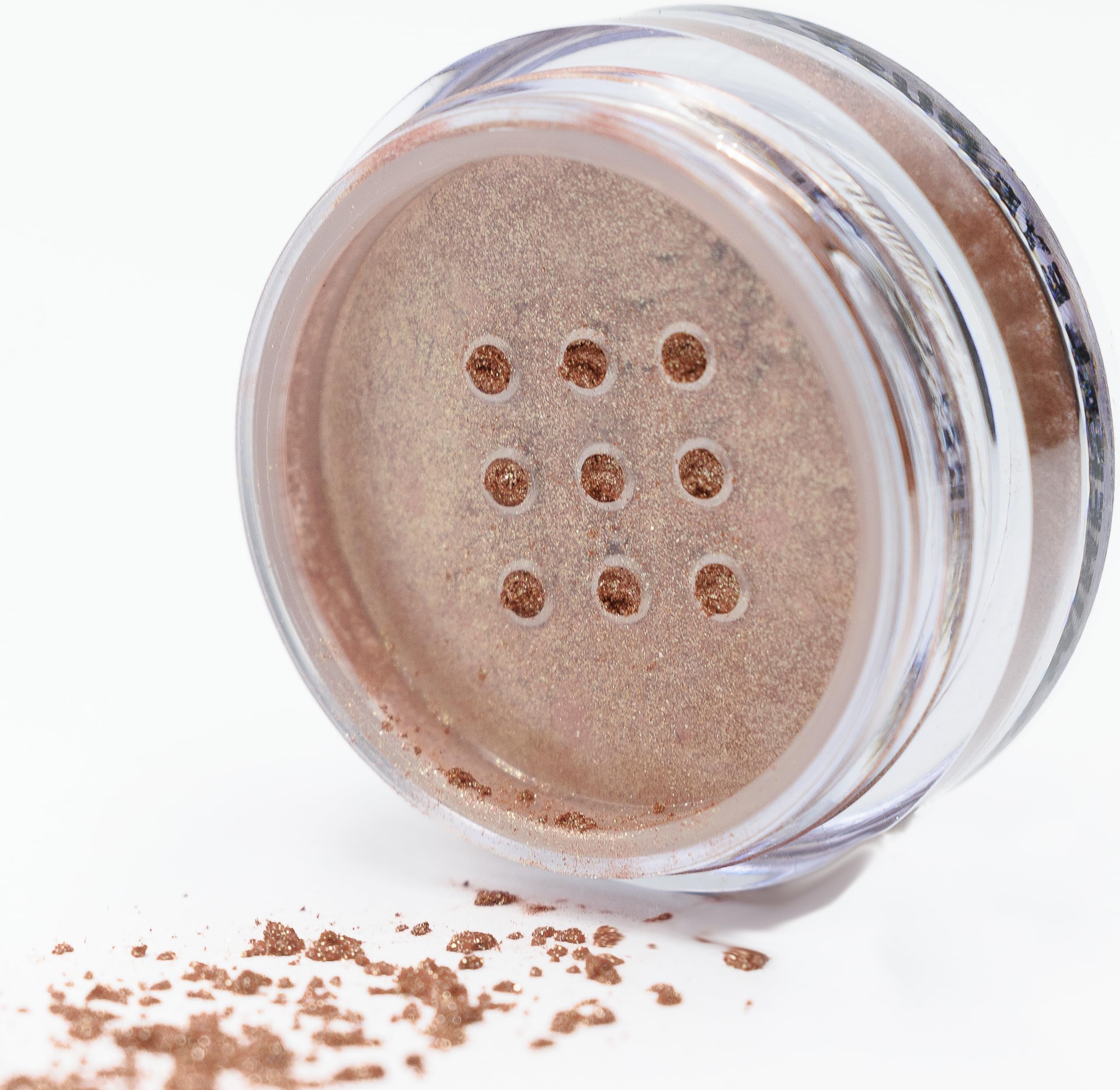 Pure Ziva Adobe Glaze Copper Bronze Light Red Pink Loose Eyeshadow Powder Pigment, Single Glitter Mineral Dust Jar Pot, Vegan, T