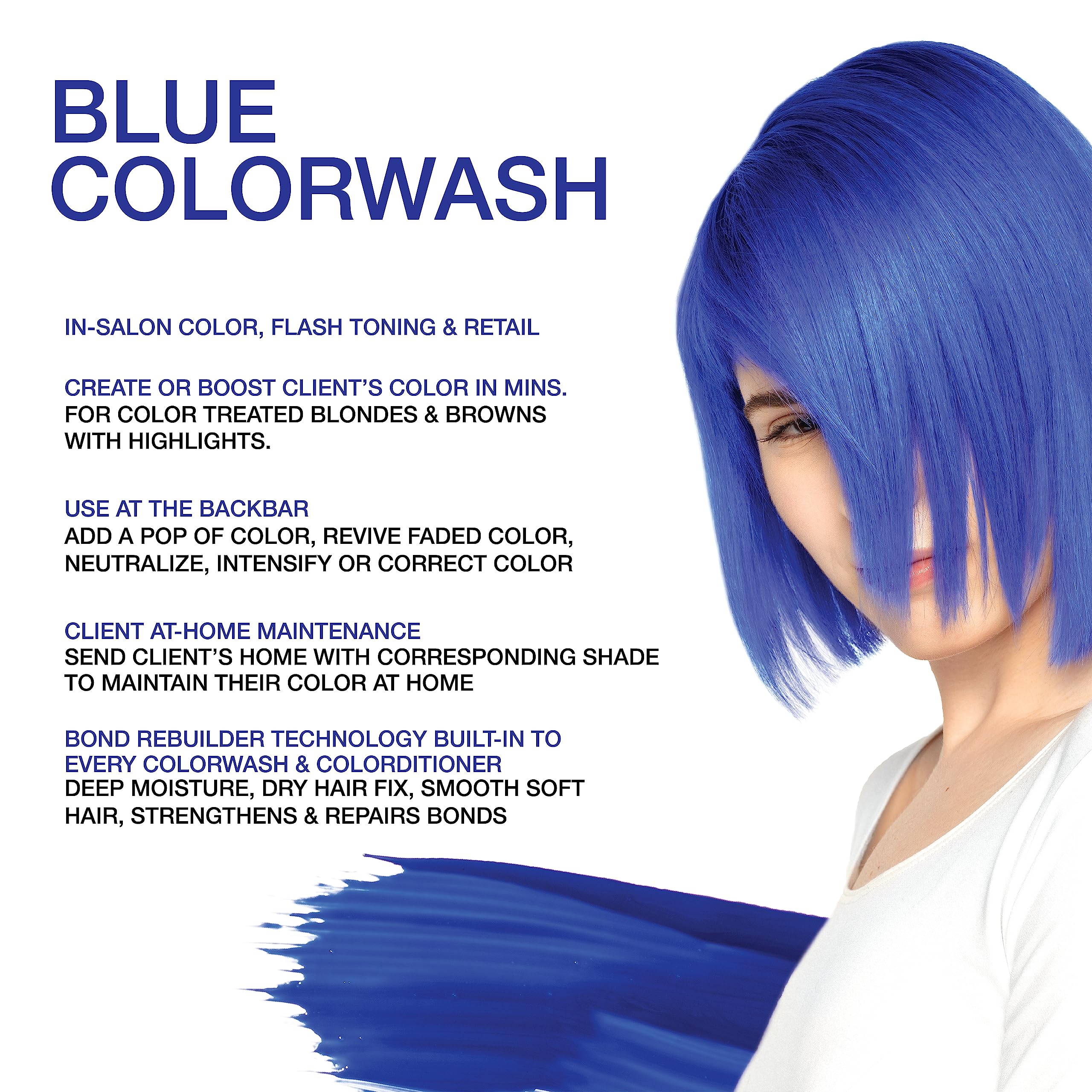 Celeb Luxury Viral Colorwash, Professional Semi-Permanent Hair Color Depositing Shampoo, Blue, 8.25 Fl Oz (Pack Of 1)