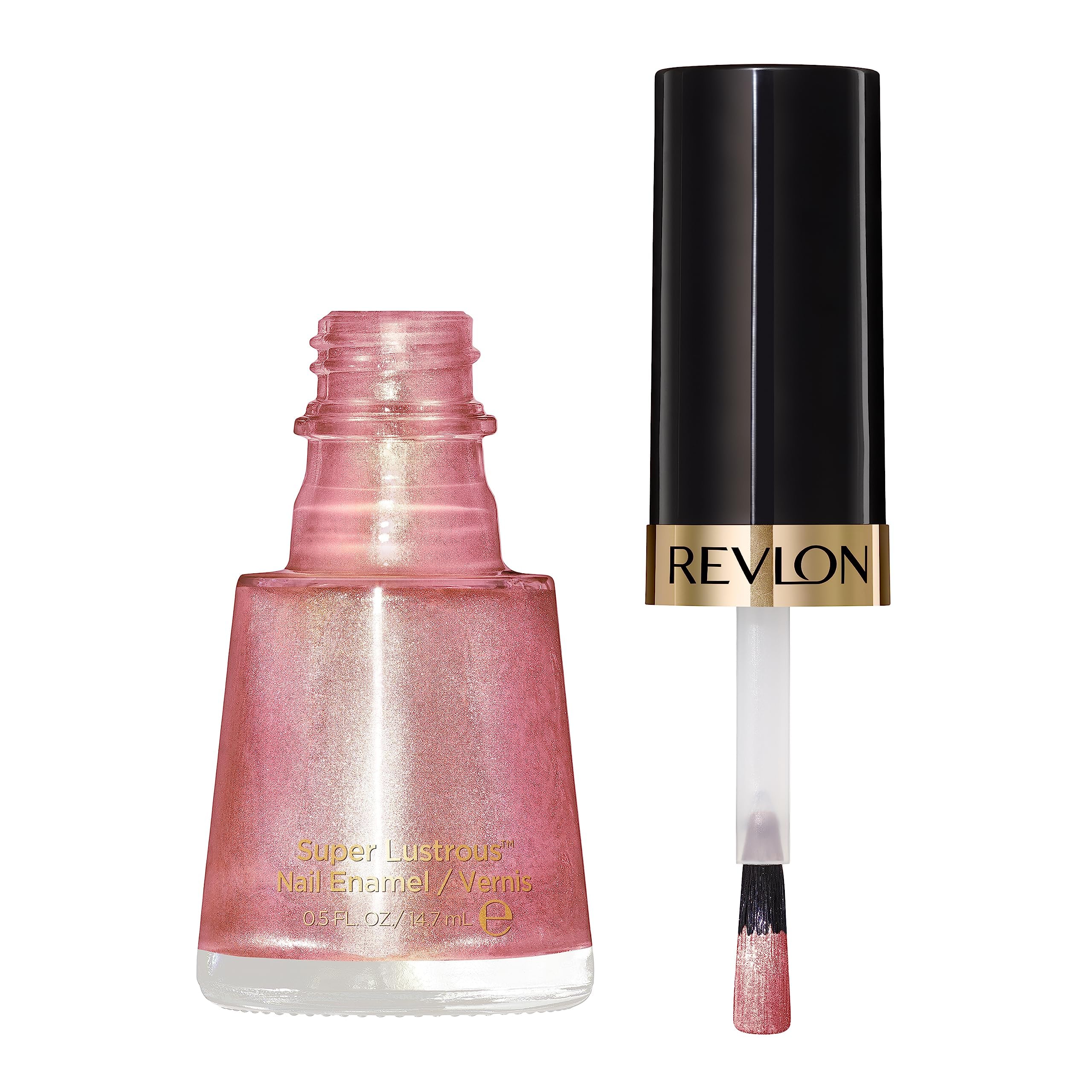 Revlon Super Lustrous Nail Polish, Chip-Resistant & Longwear Formula, High Shine Finish, 125 Blushing, 0.5 Fl Oz