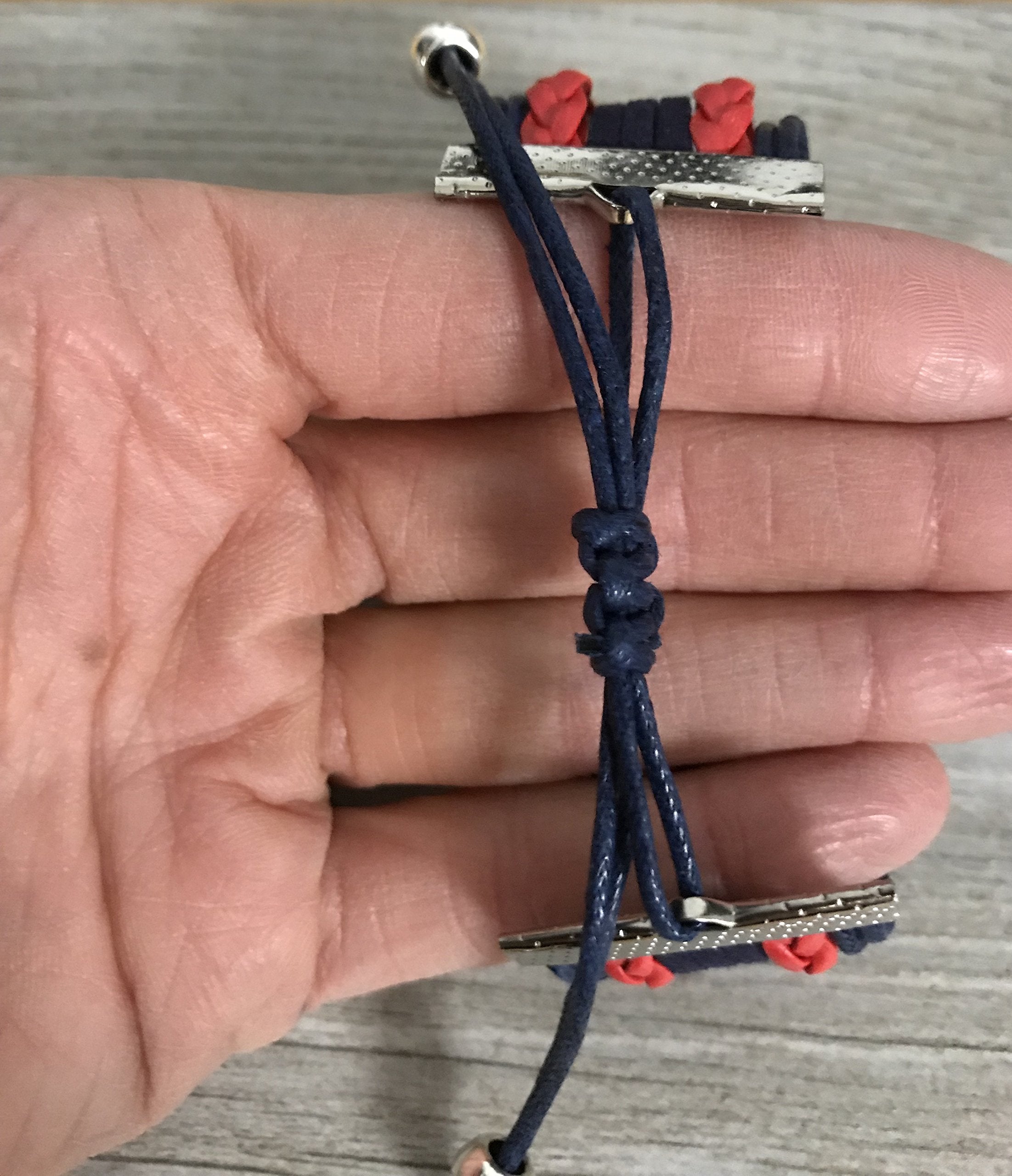 Infinity Collection - Cheer Bracelet - Red and Black - Cheerleading Infinity Charm Jewelry Gift for Cheerleaders, Teams, or Squa