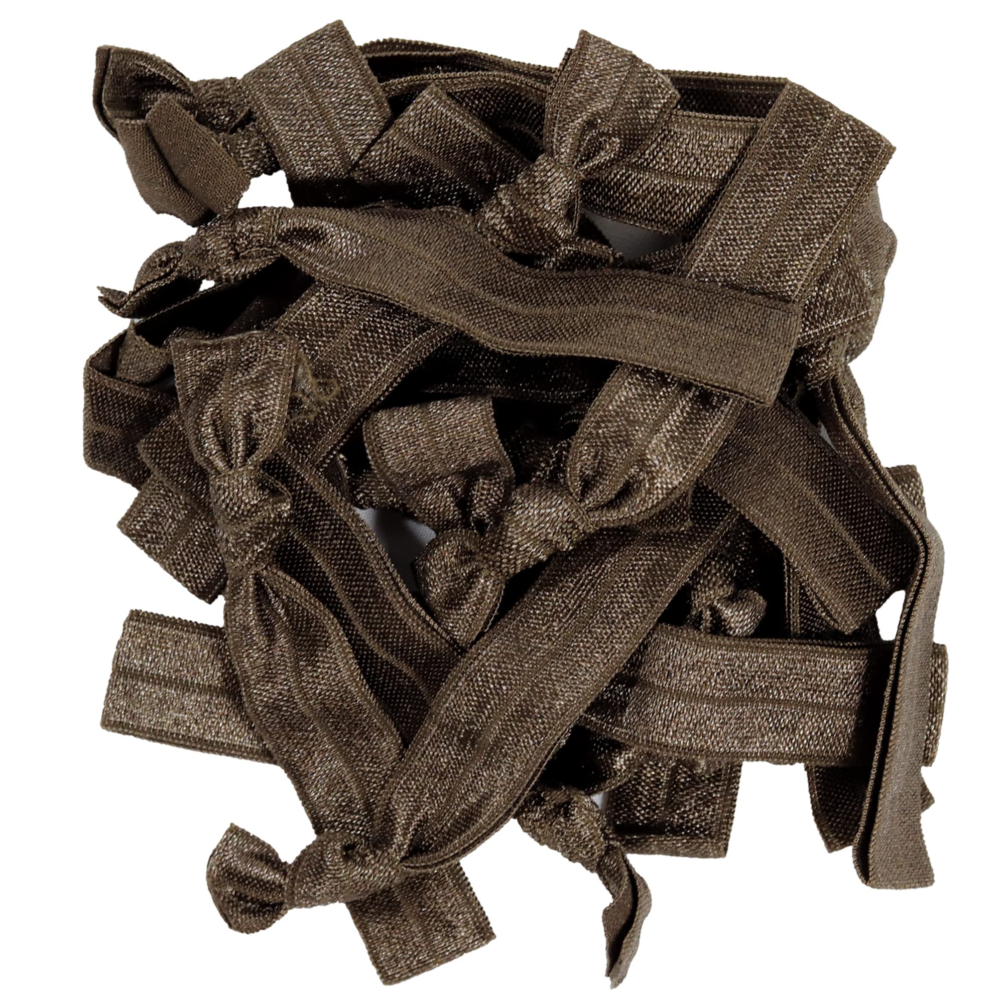 Hair Ties - No Crease Ponytail Holders BROWN (Available in Lots of Pack Quantities) Ouchless Elastic Styling Accessories Pony Ta