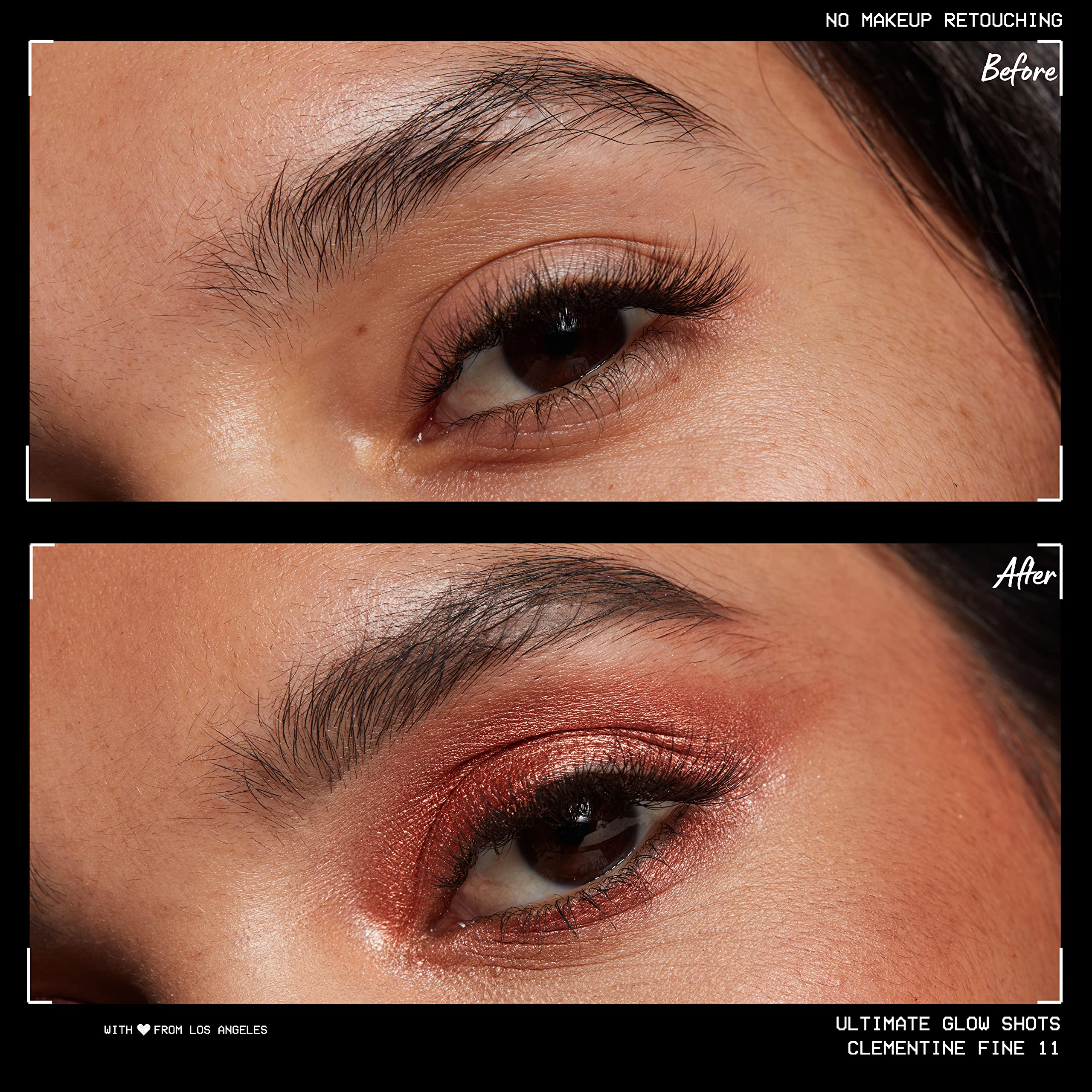 NYX PROFESSIONAL MAKEUP Ultimate Glow Shots, Liquid Eyeshadow, Long-Lasting Shimmer Eye Shadow with Vitamin C - Clementine Fine