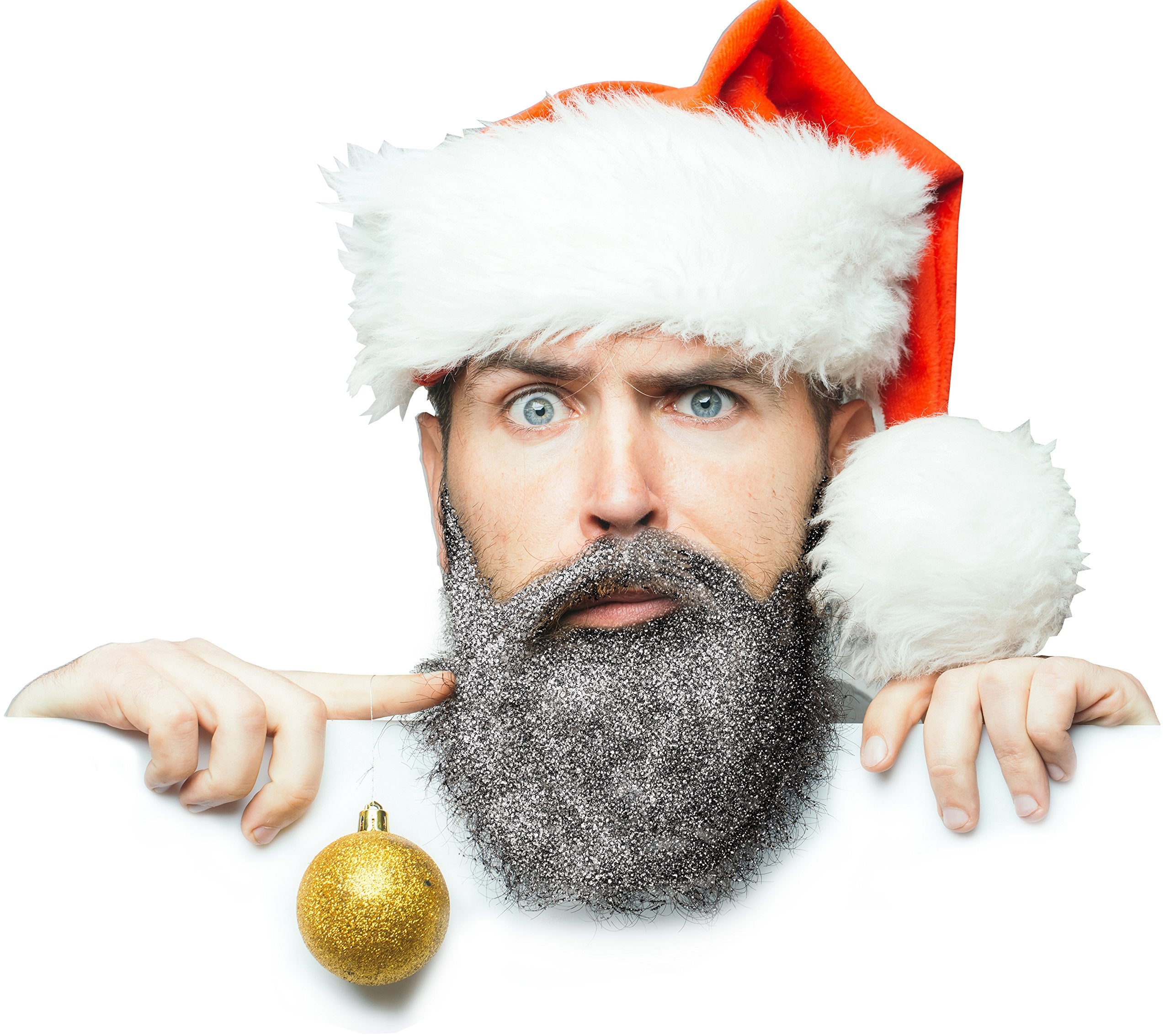 Beardaments Glitterbeard Glitter for your beard with beard oil and applicator brush - 4 colors available (Silver)
