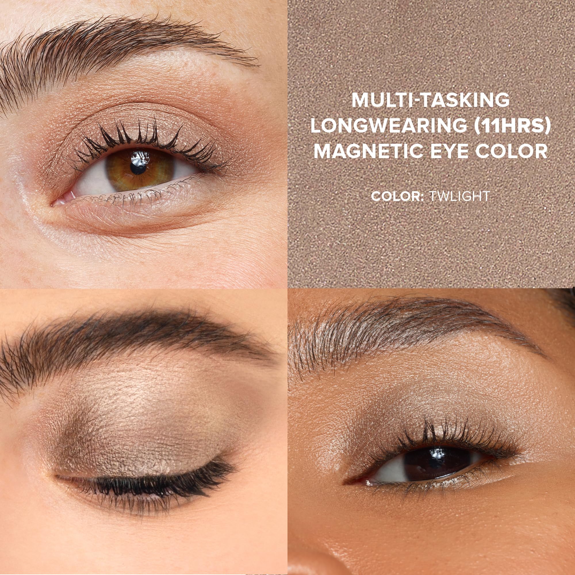 Nudestix Magnetic Luminous Eye Color Pencil, Eyeshadow + Eyeliner + Eyelid Primer + Highlighter Stick, Satin Finish Cream Makeup
