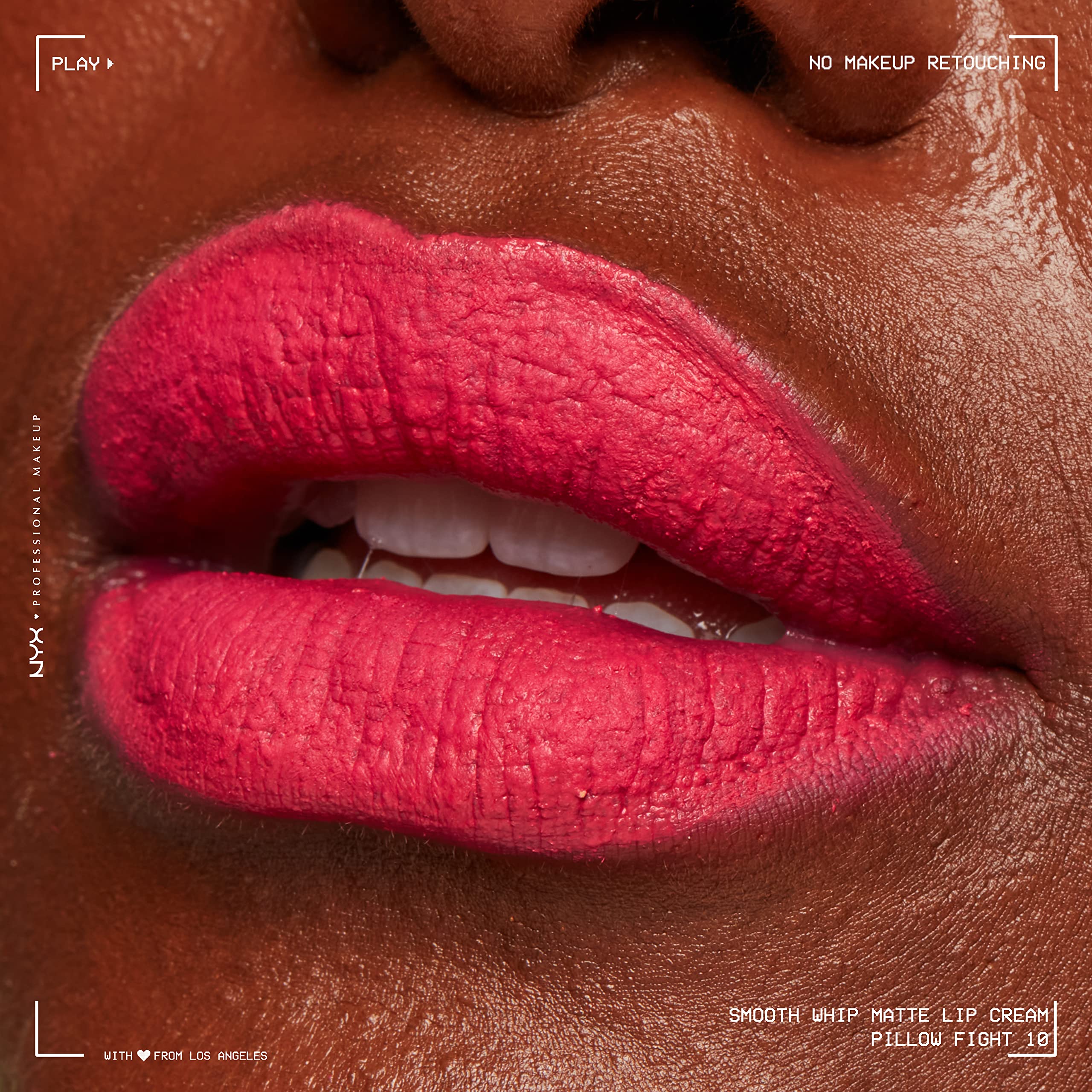 Nyx Professional Makeup Smooth Whip Matte Lip Cream, Long Lasting, Moisturizing, Vegan Liquid Lipstick - Pillow Fight (Hot Fusch