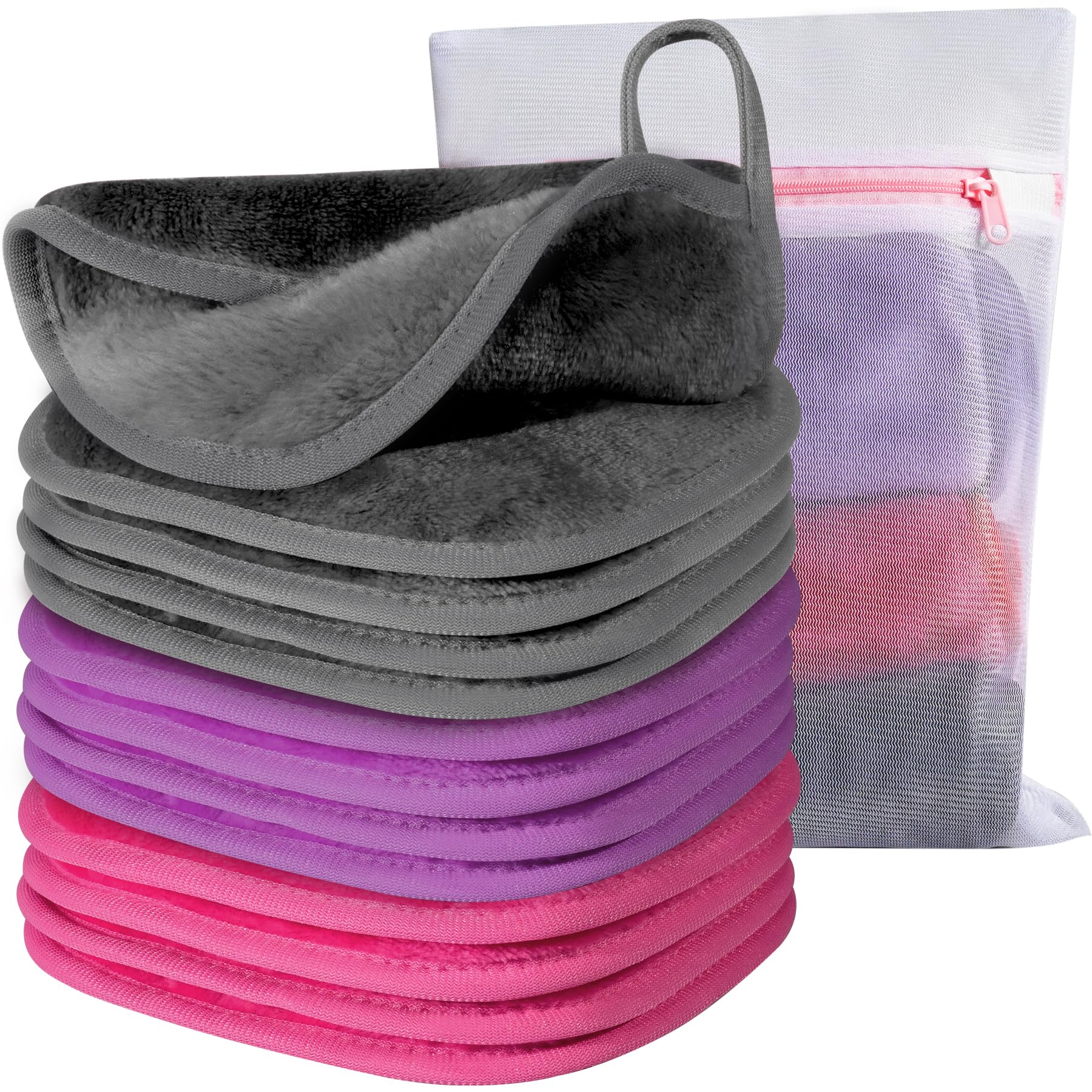 Makeup Remover Cloth, 6'' X 6'' Make Up Towels Reusable Face Cloth For Washing Face, Makeup Remover Pads Microfiber Face Washclo