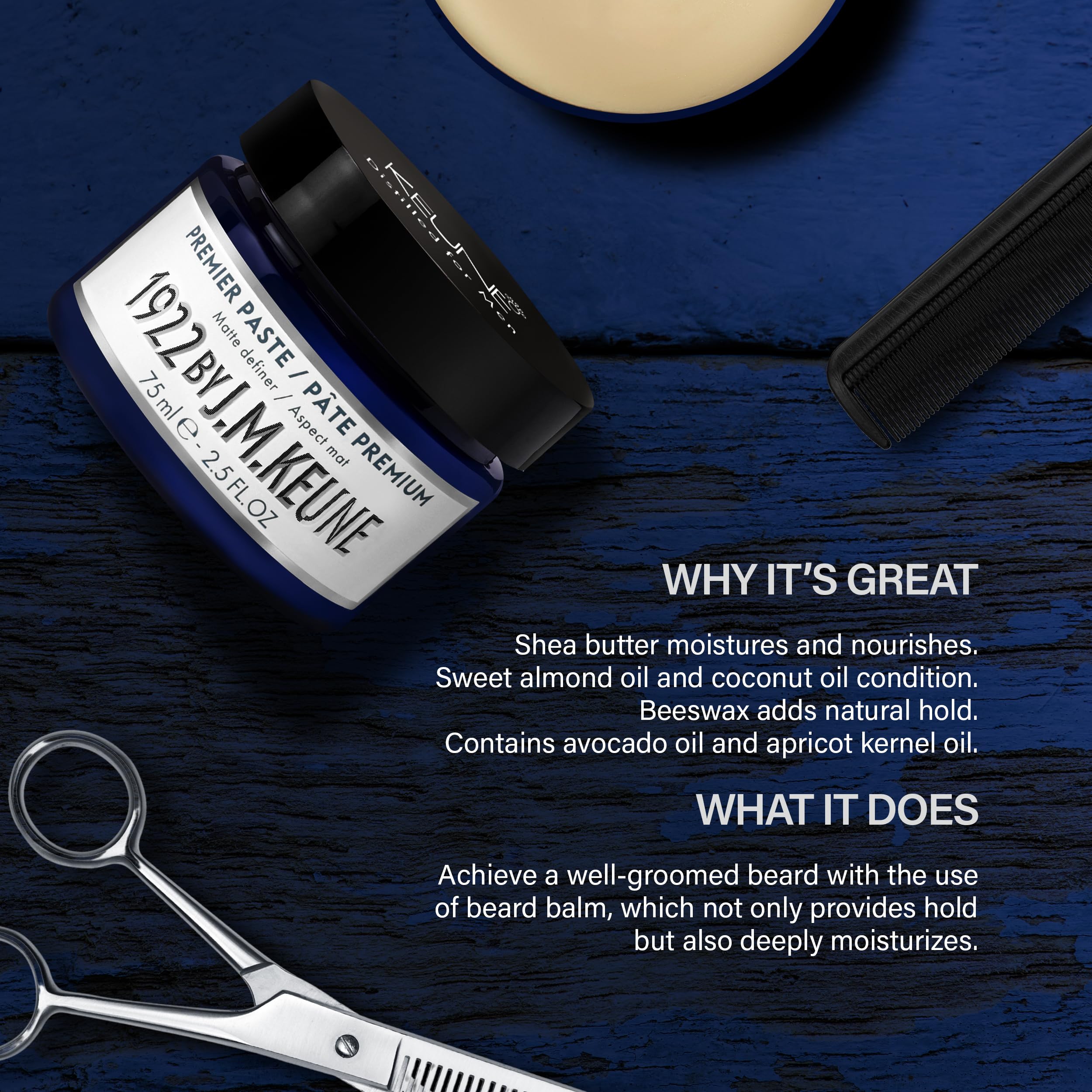 Keune 1922 By J.M. Keune Beard Balm, 2.5 Fl Oz