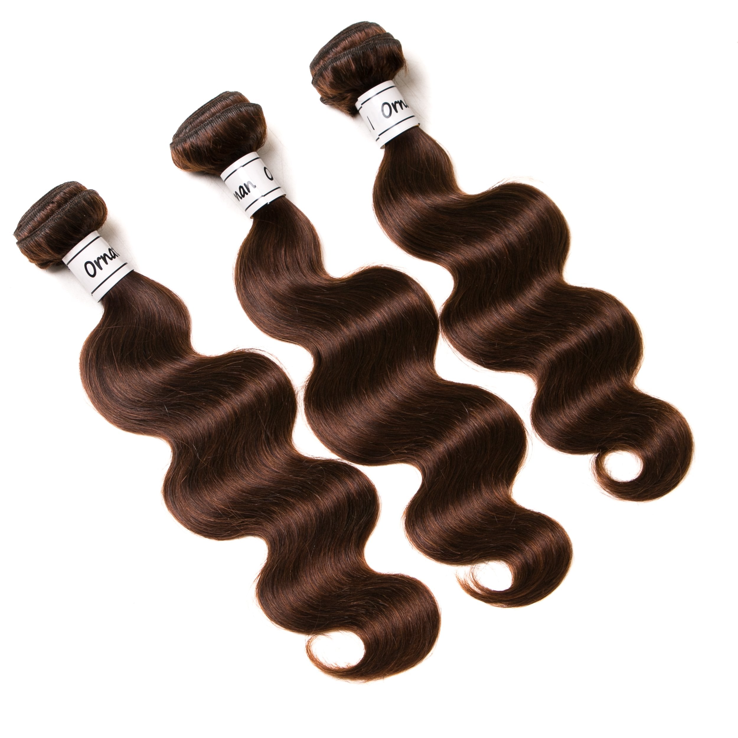Ornate Hair Light Brown Bundles Human Hair 3 Bundles Brazilian Body Wave Hair Extensions 9A Grade Unprocessed Virgin Hair Light