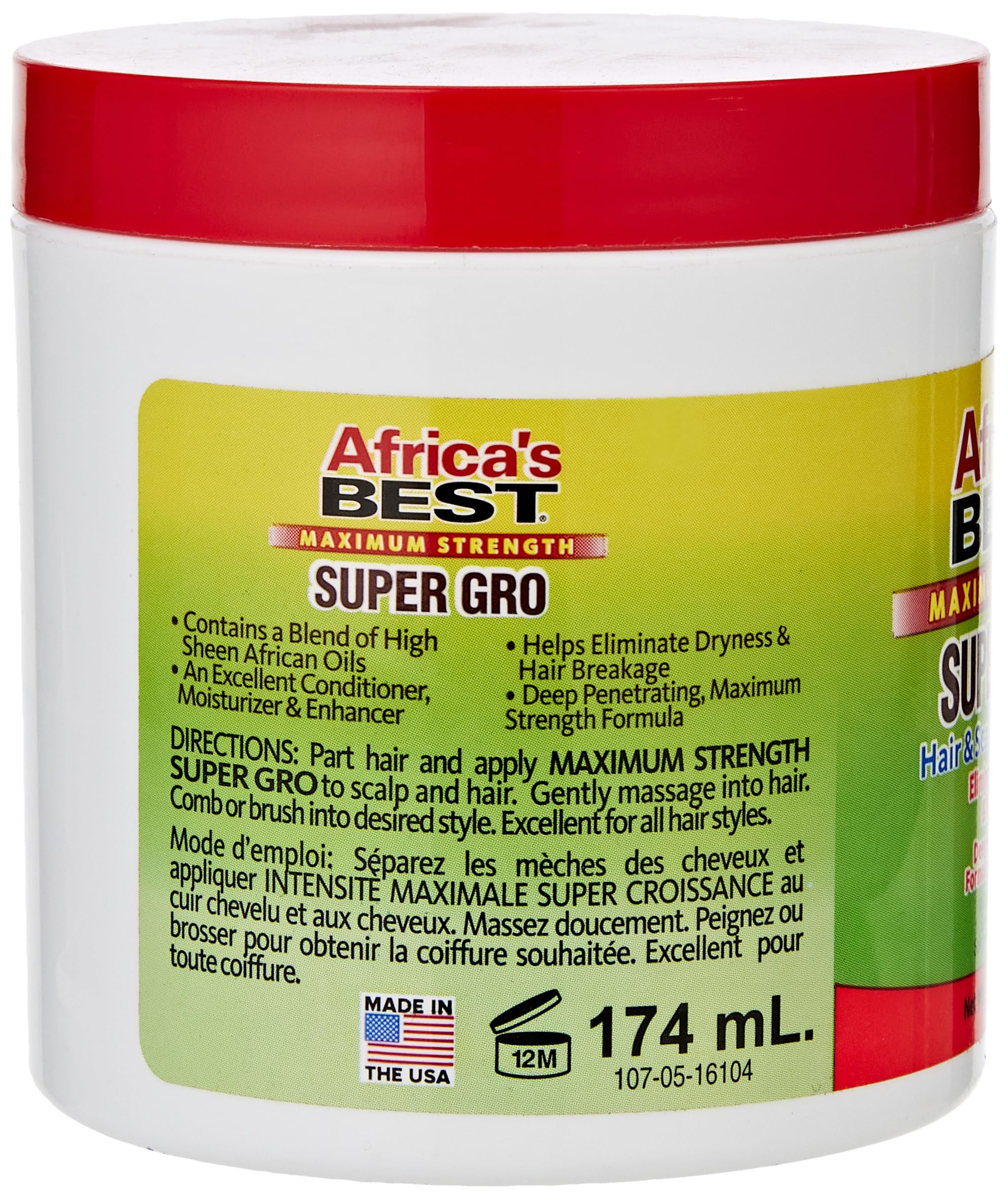 Africa's Best Maximum Strength Super Gro Hair & Scalp Conditioner, 5.25 oz (Pack of 7)