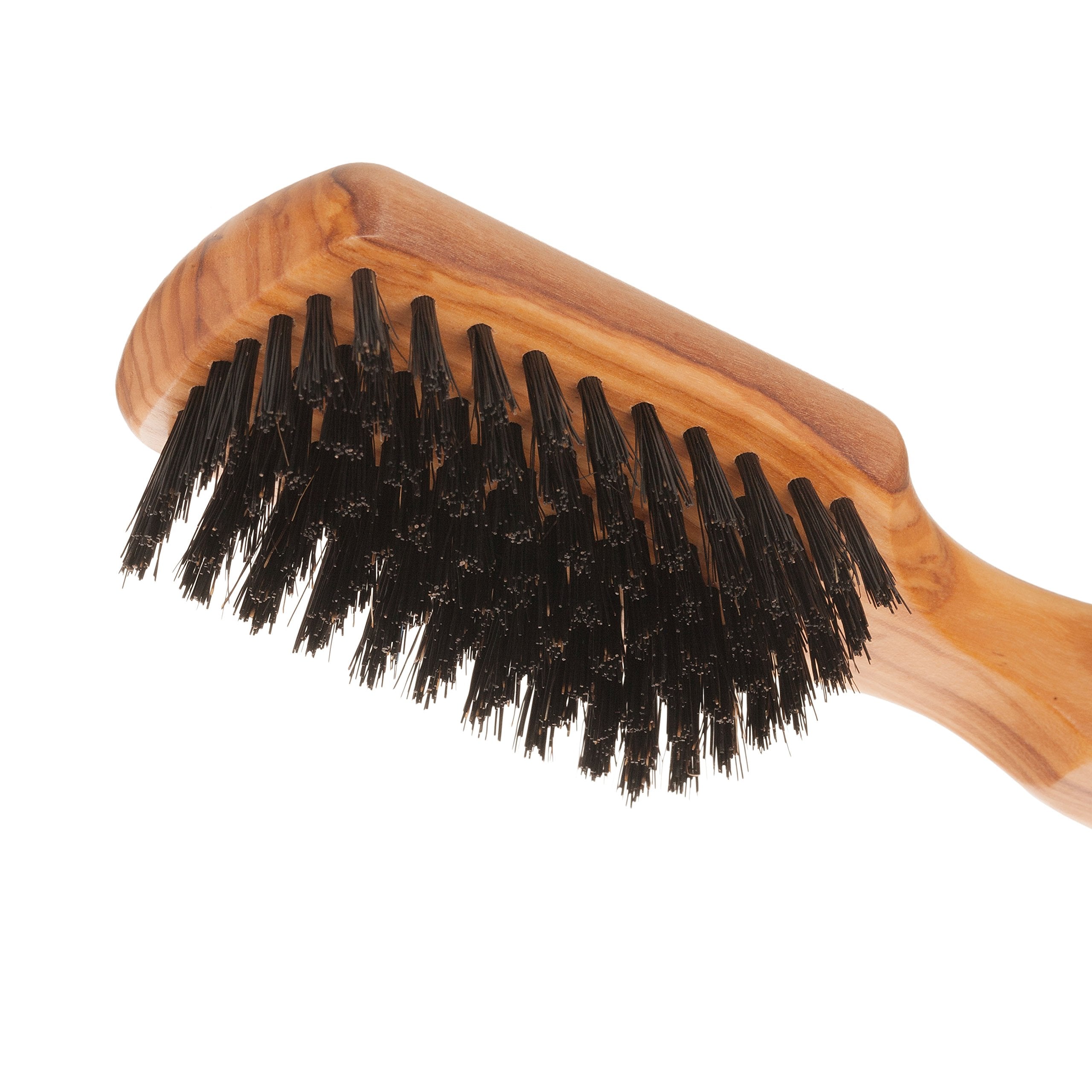 Redecker Wild Boar Bristle Men's Hairbrush with Waxed Olive Wood Handle, 6-7/8-Inches
