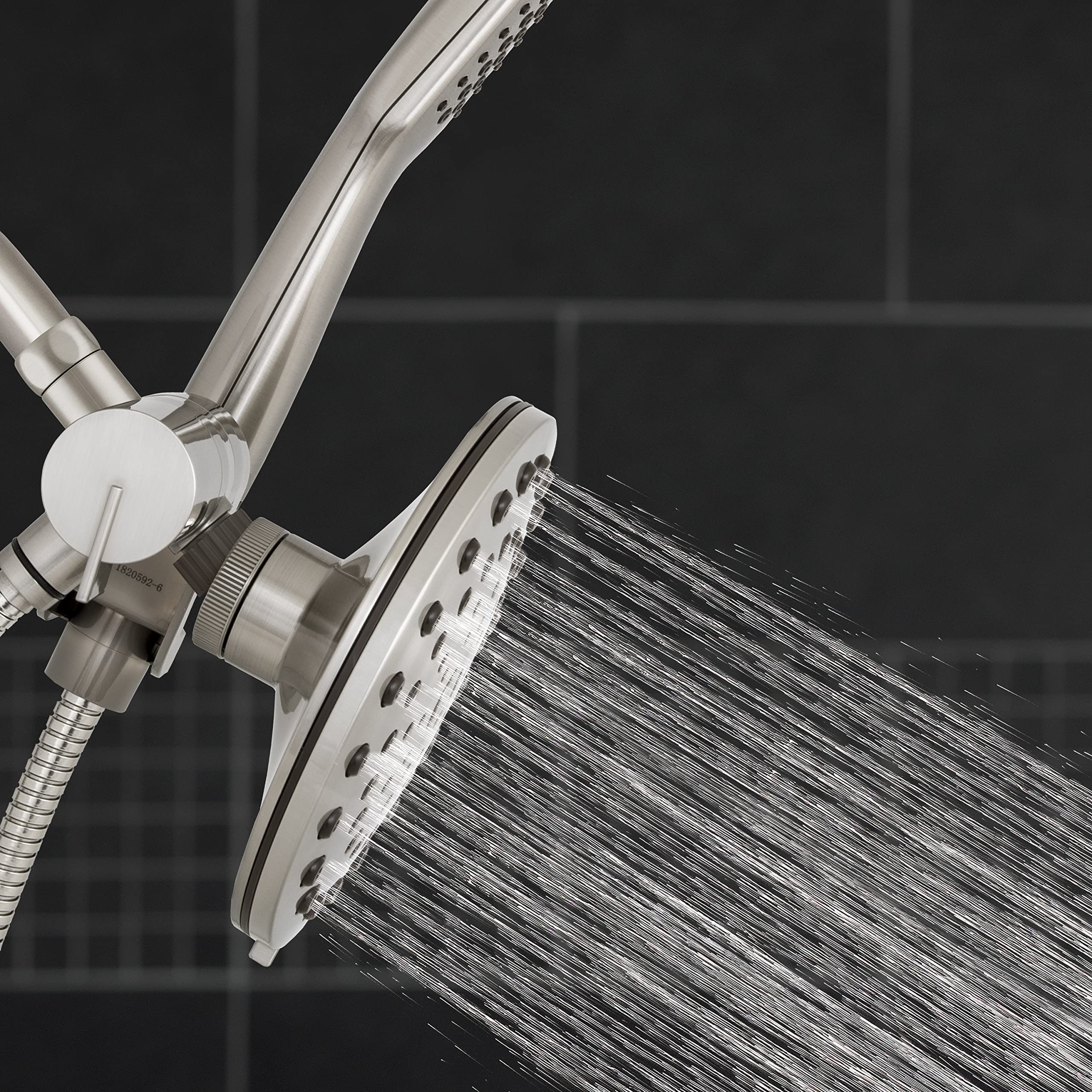 Waterpik High Pressure Pulsating Shower Wand And Rain Shower Head Combo With Extra-Long 8-Foot Metal Hose, Hairwand Pulse Spa Sy