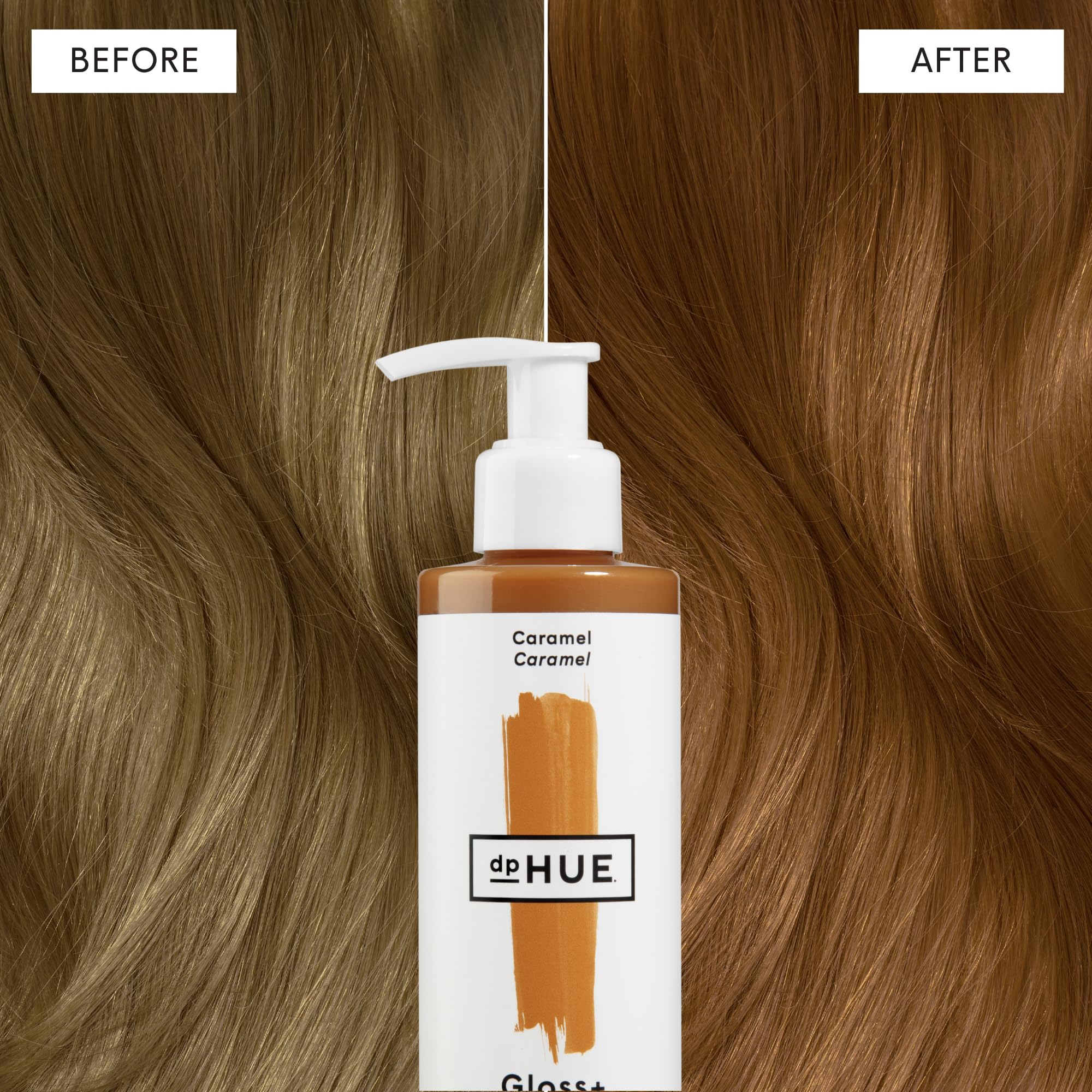 dpHUE Gloss+, Caramel - Conditioning Semi-Permanent Gloss - For Dark Blonde & Light Brown Hair with Golden Tones - No Mix Deposi