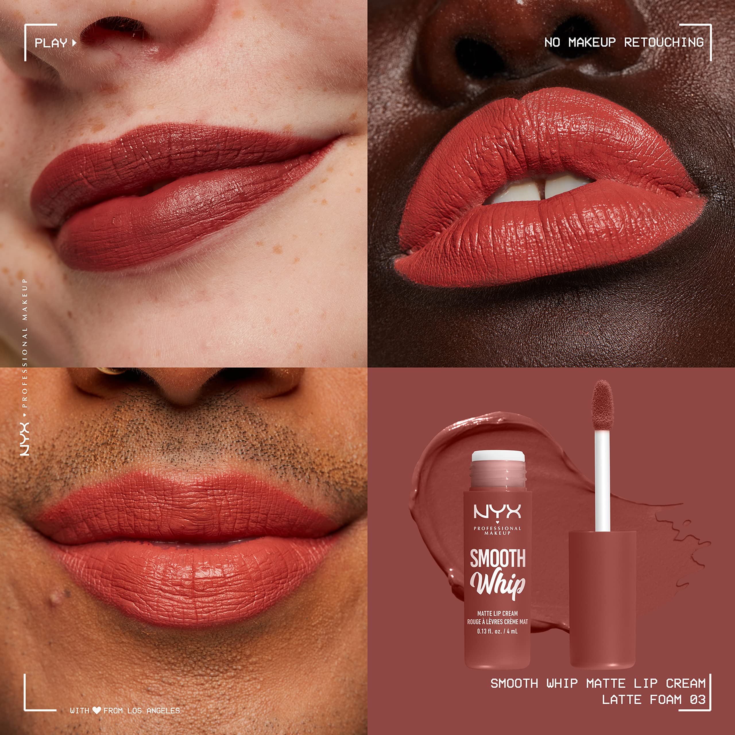 Nyx Professional Makeup Smooth Whip Matte Lip Cream, Long Lasting, Moisturizing, Vegan Liquid Lipstick - Latte Foam (Pinky Mauve