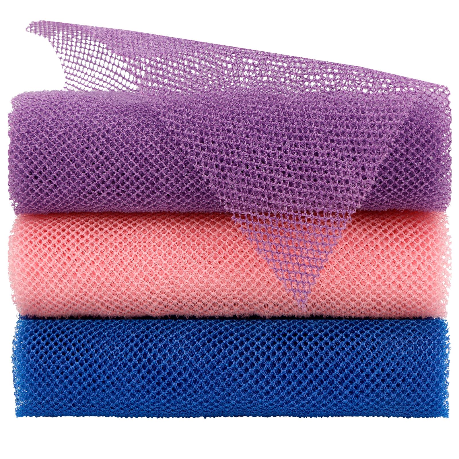 FARMOGA African Exfoliating Net African Bath Sponge African Net Long Net Bath Sponge African Wash Net Shower Body Scrubber Back 
