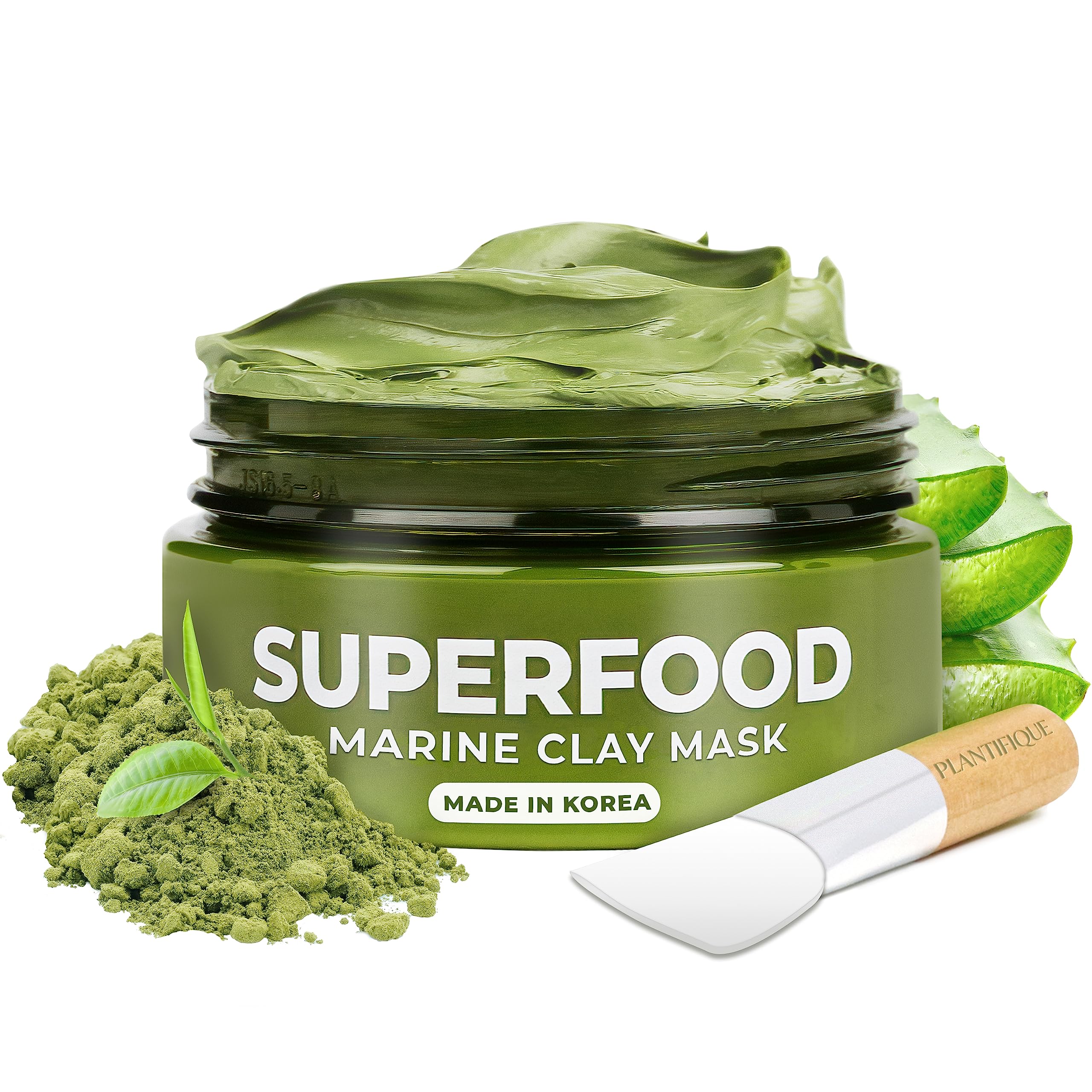Plantifique Korean Skin Care Detox Face Mask With Avocado & Superfoods - Hydrating Clay Mud Mask Dermatologist Tested For Face A