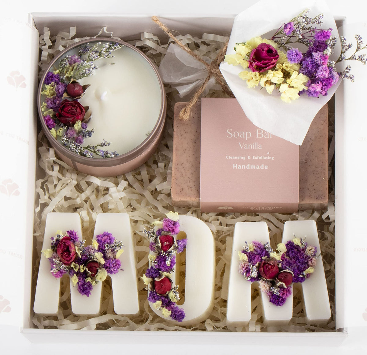 LaurGifts Birthday Gift for Mom Gift Basket for New Mom Gift for Women - Dutch Flower Fields Inspired Home Spa Gift Basket for W