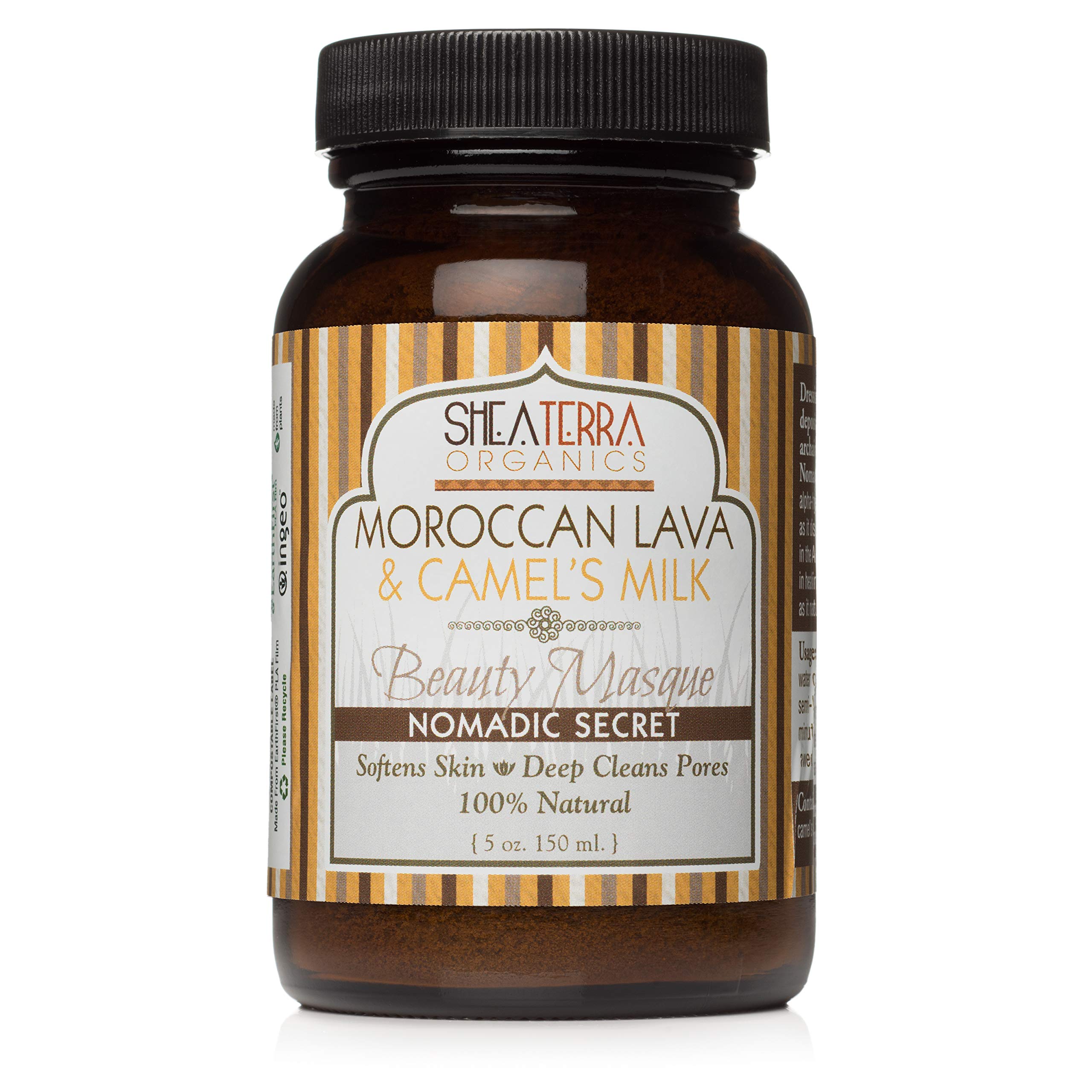 Shea Terra Camels Milk Collection - Nomadic Secret Beauty Masque | Natural, Anti-Aging, Brightening Face Mask with Anti-Acne Pro