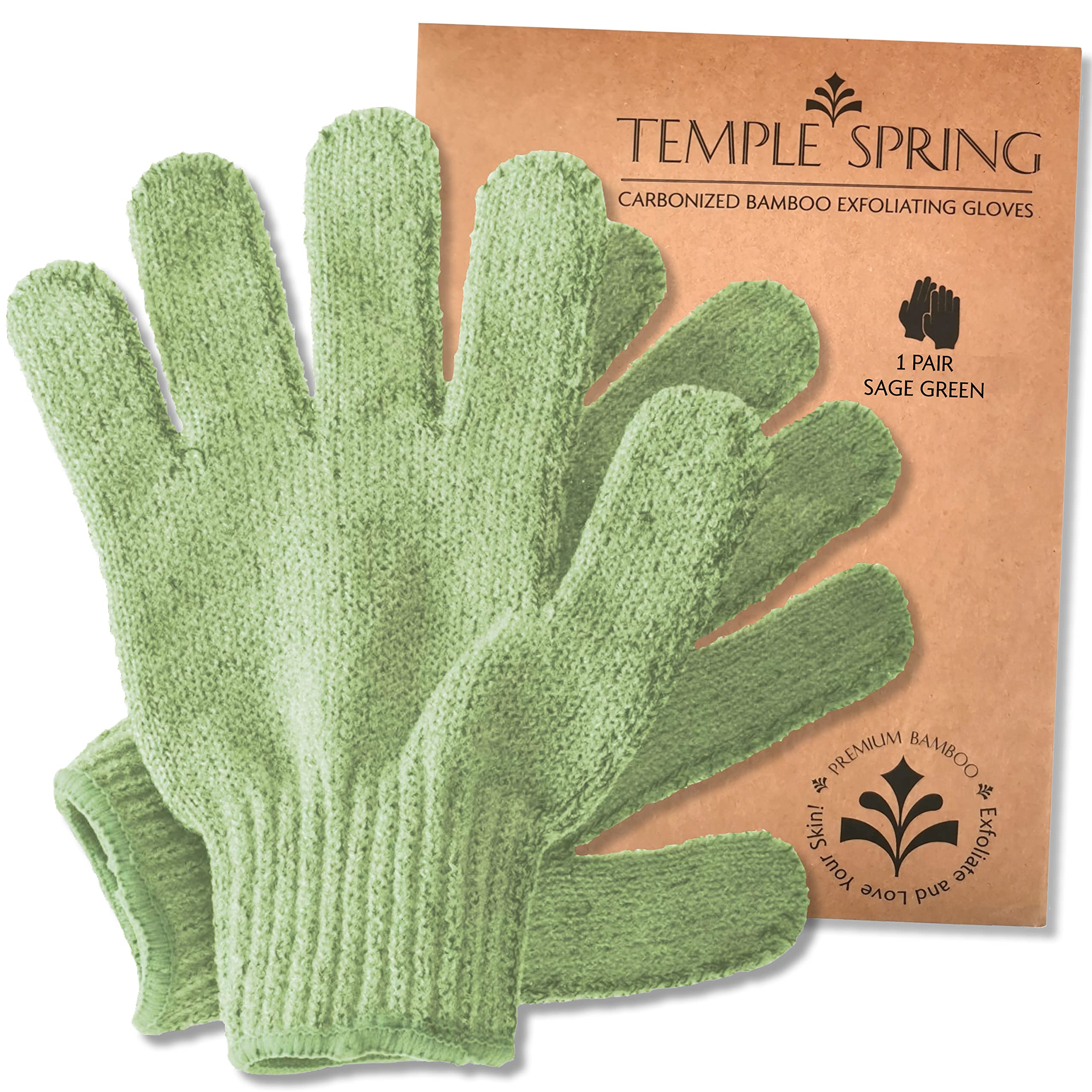 Exfoliating Gloves, Bamboo Exfoliator Mitt, Bathshower Scrub, Body Exfoliation Hand Mitten, Beauty Scrubsloofah, Ingrown Hairdea