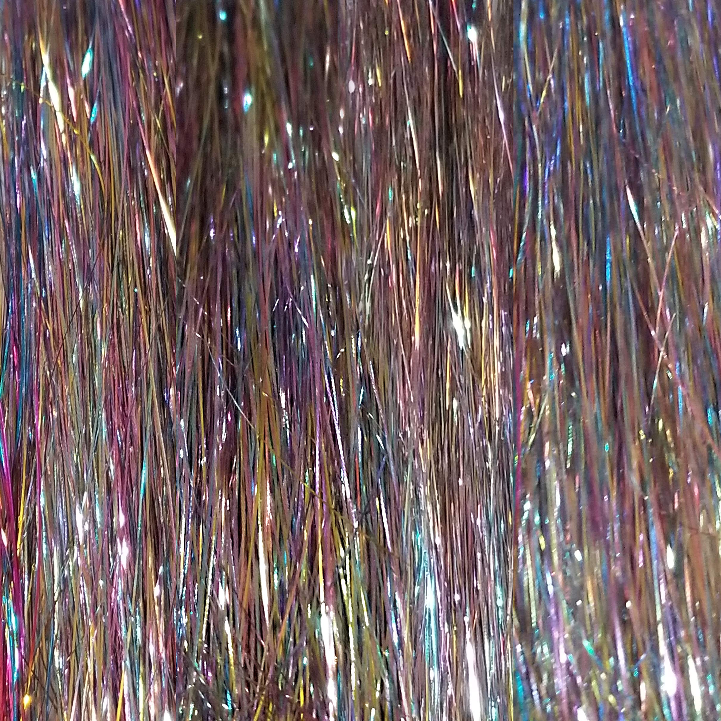 40'' Hair Tinsel 100 Strands (Shiny Pastel Rainbow)