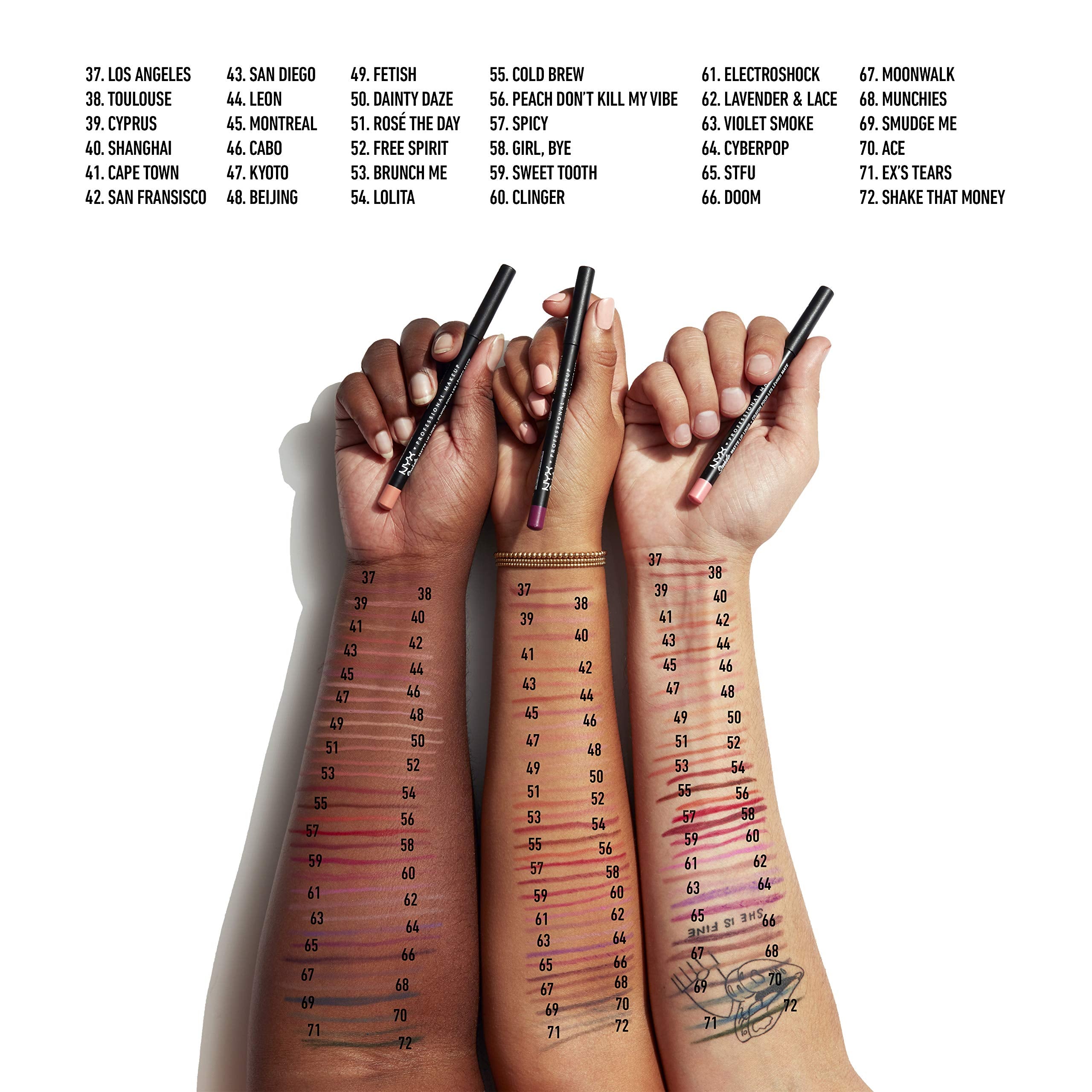 NYX PROFESSIONAL MAKEUP Suede Matte Lip Liner, Vegan Formula - Dainty Daze (Soft Pink)