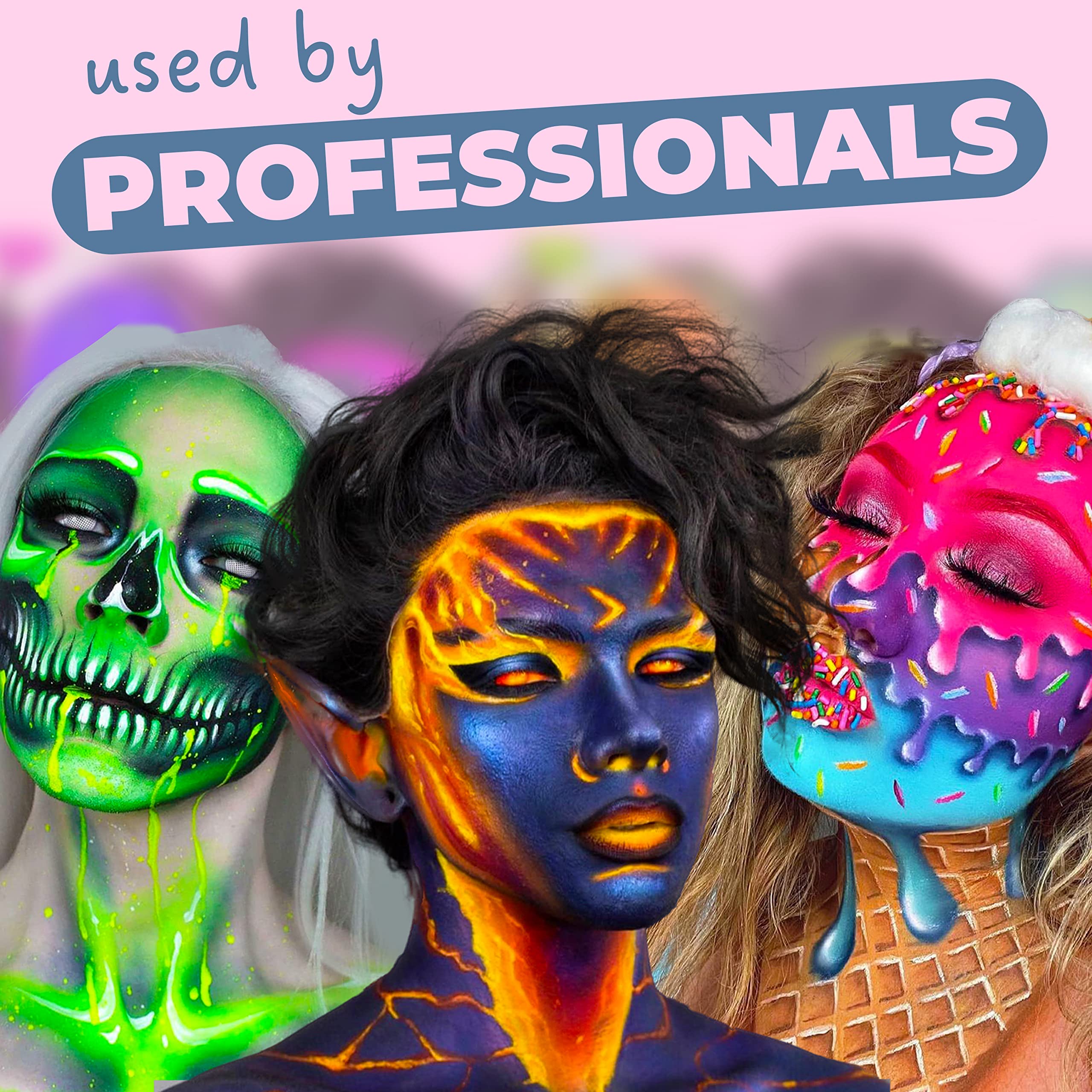 Blue Squid Pro Face Paint - Pastel Yellow (30Gm), Professional Water Based Single Cake Face & Body Paint Makeup Supplies For Adu