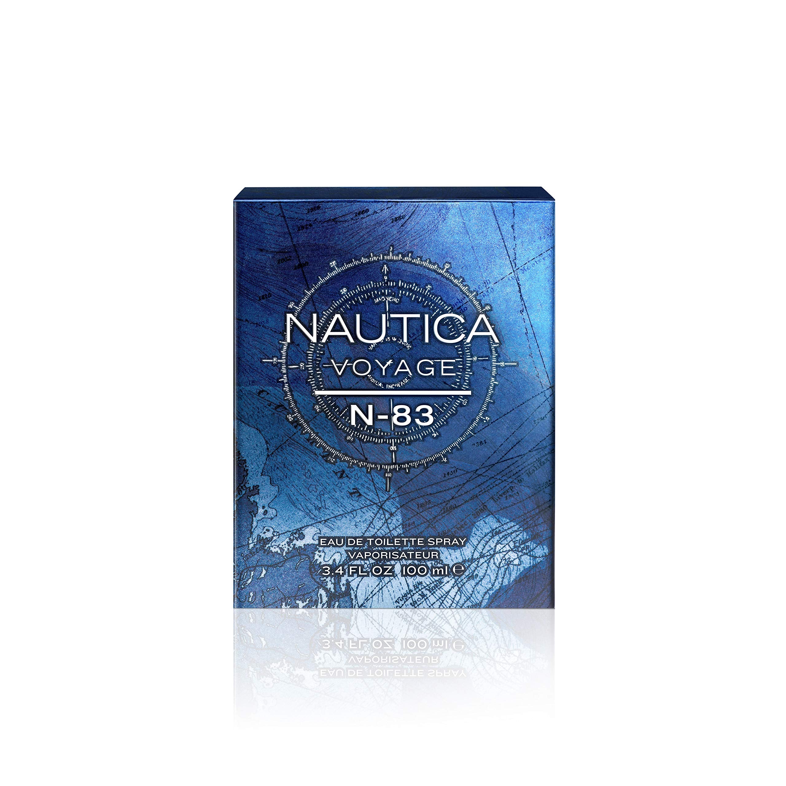 Nautica Voyage N-83 Eau de Toilette 3.4 fl oz (Pack of 1), Notes of Spicy Mint, Cardamom, and Musk, Men's Fragrance, Long Lastin