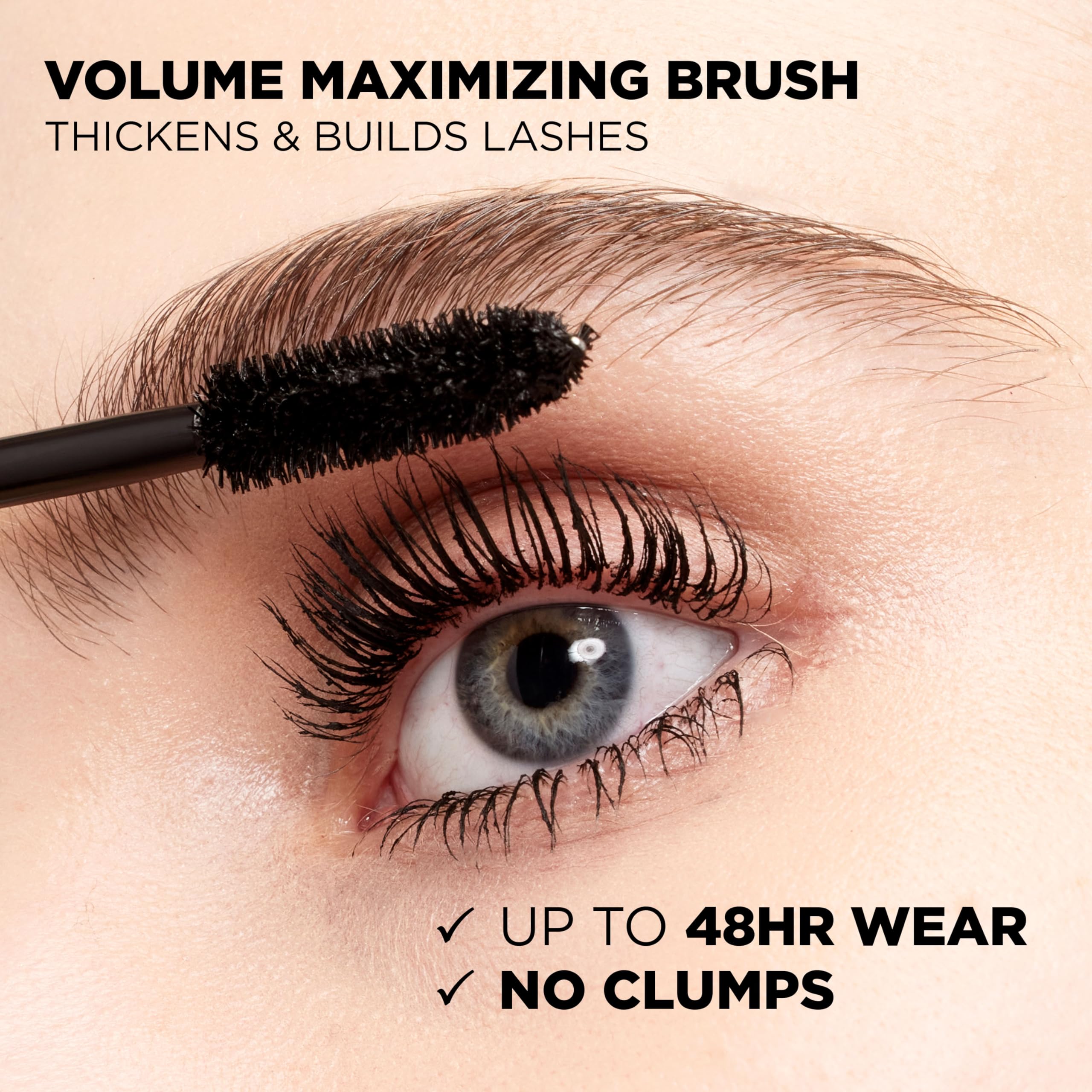 LOr  al Paris Makeup Voluminous Original Waterproof Mascara, Black, 0.28 Fl Oz (Pack of 2)