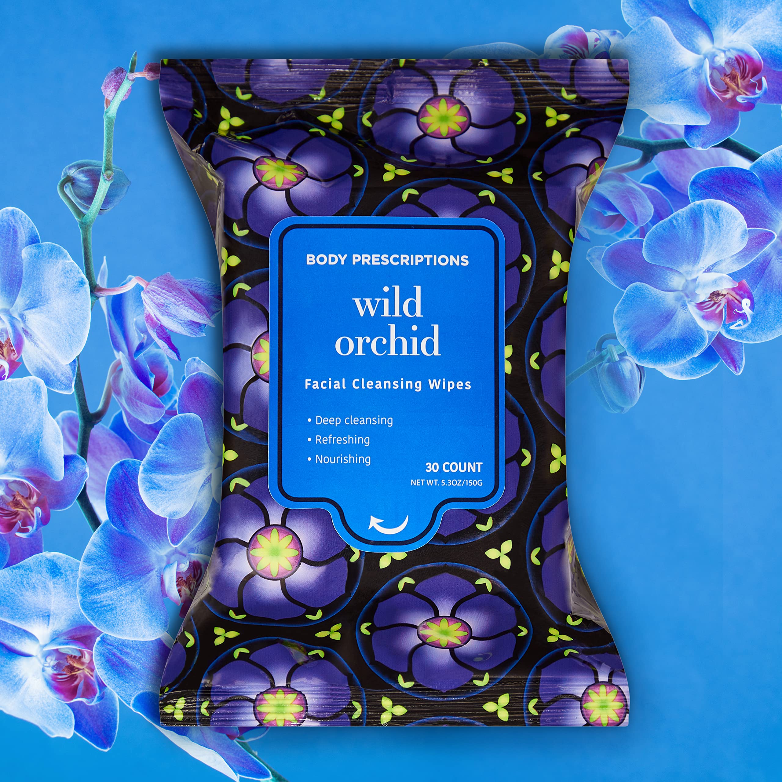 Body Prescriptions Makeup Remover Wipes - Bulk Pack, Gentle Cleansing Wipes For Easy Makeup Removal, Mandarin, Orchid, Grapefrui