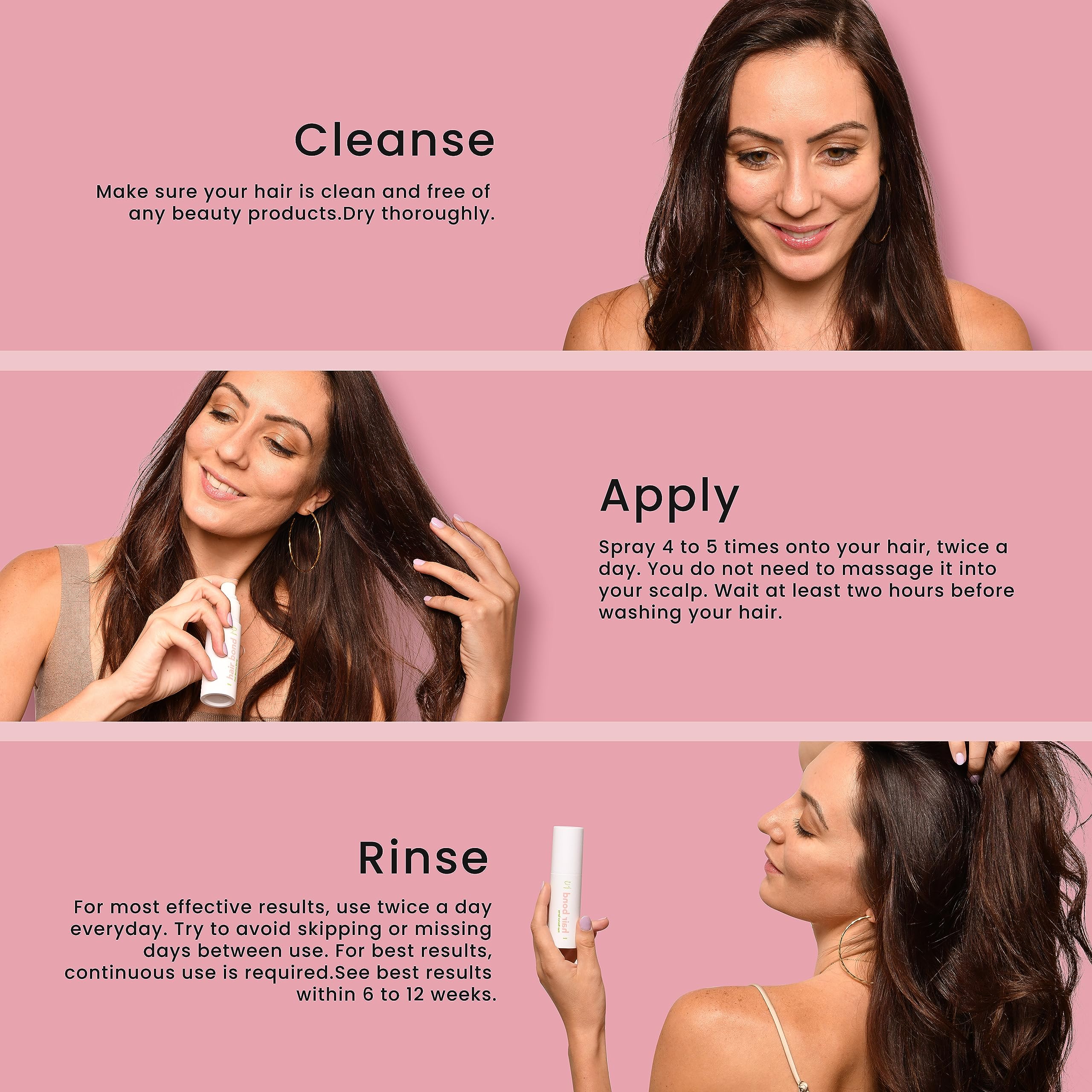 Liaison Hair Bond Spray - Volumizing & Thickening Formula for Fast Growth, Strengthens Follicles & Promotes Healthy Hair - Reduc