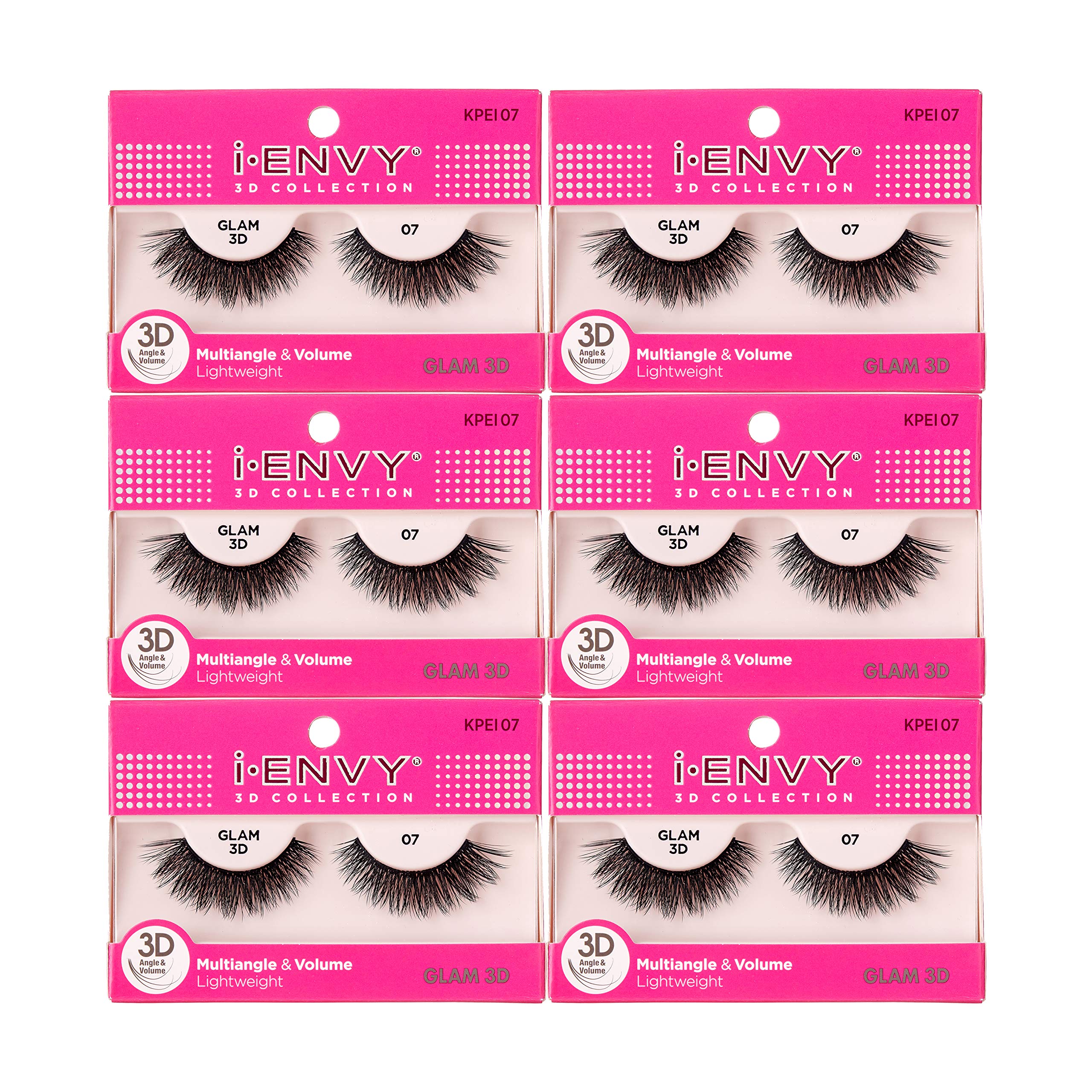 i-Envy 3D Glam Collection Multi-angle & Volume (6 PACK, KPEI07)