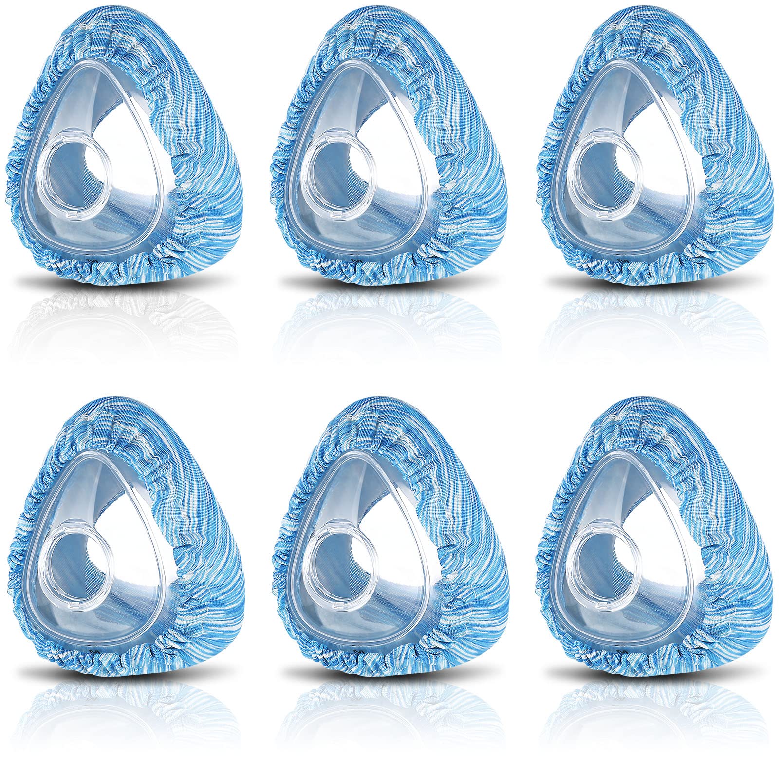 Tudomro 6 Packs Mask Liners for Full Face Cover Cushions Reusable Soft Mask Reduce Facial Redness Apnea(Blue)