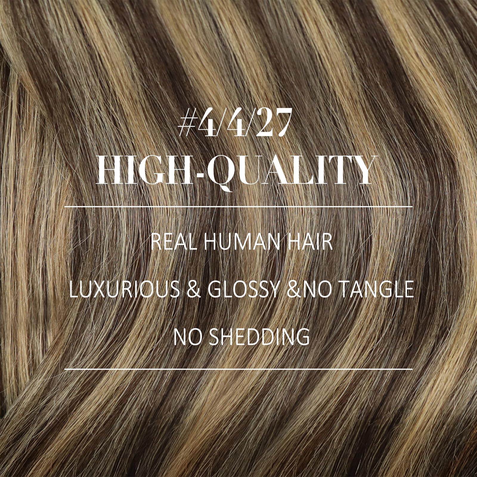 YoungSee Balayage Clip in Hair Extensions Human Hair 12inch Clip in Hair Extensions Dark Brown with Caramel Blonde Balayage Huma