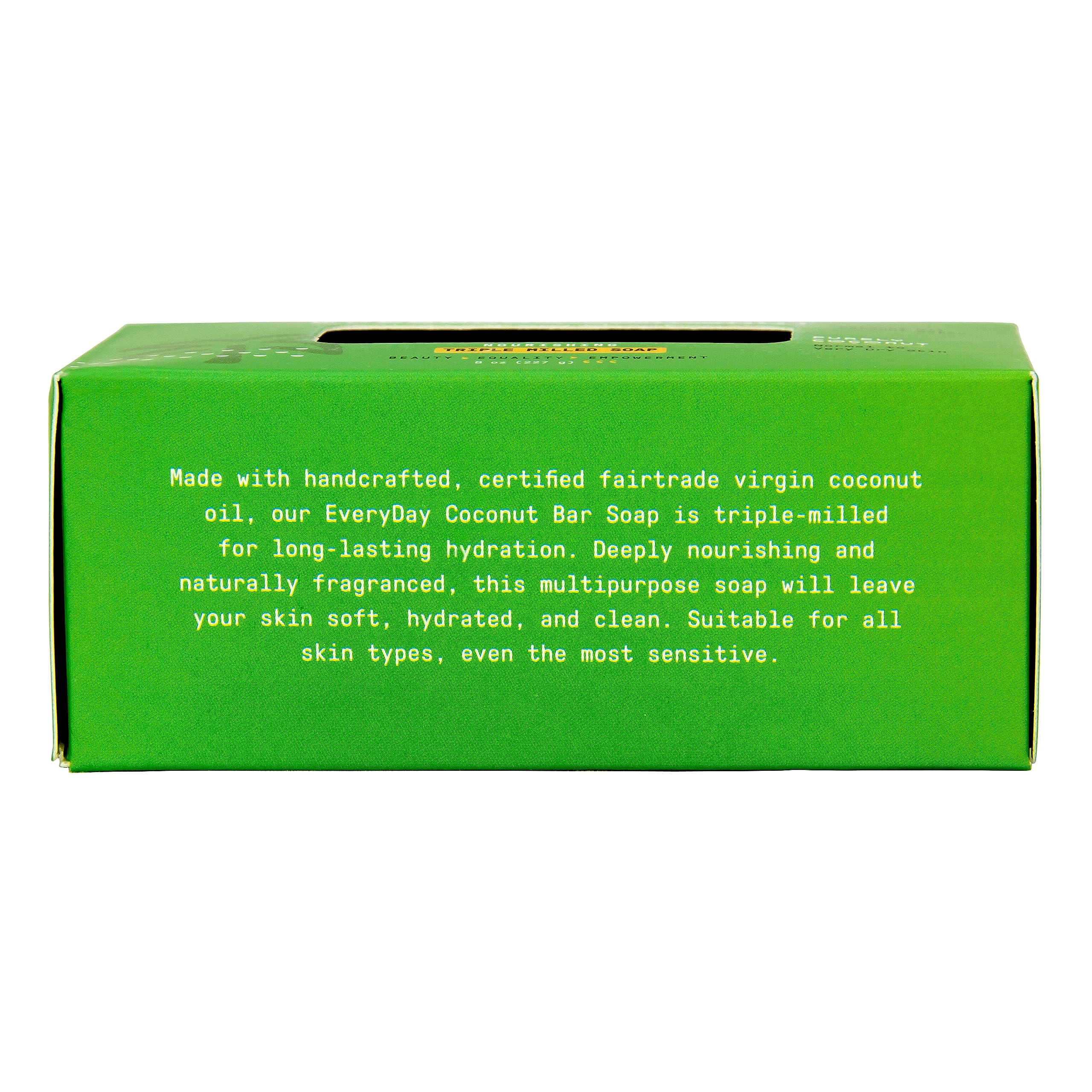 Alaffia EveryDay Coconut Soap Bar - Body Soap, Natural Coconut Oil, Shea Butter & Aromatic Plant Extracts, Ergonomic Bar Soap, P