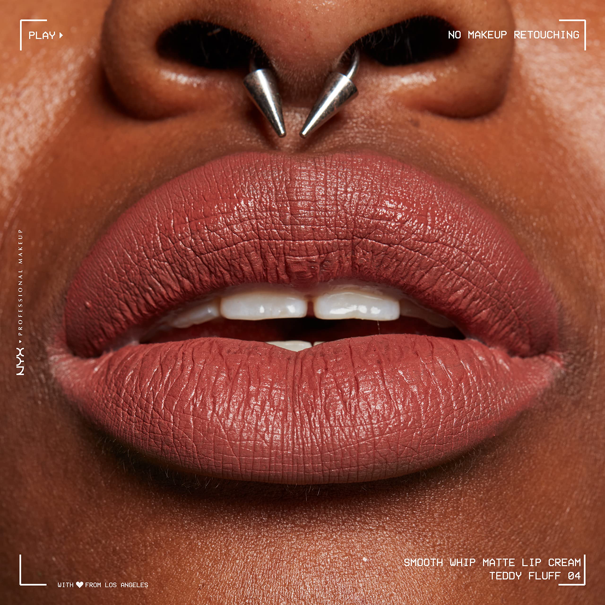 Nyx Professional Makeup Smooth Whip Matte Lip Cream, Long Lasting, Moisturizing, Vegan Liquid Lipstick - Teddy Fluff (Midtone Pi