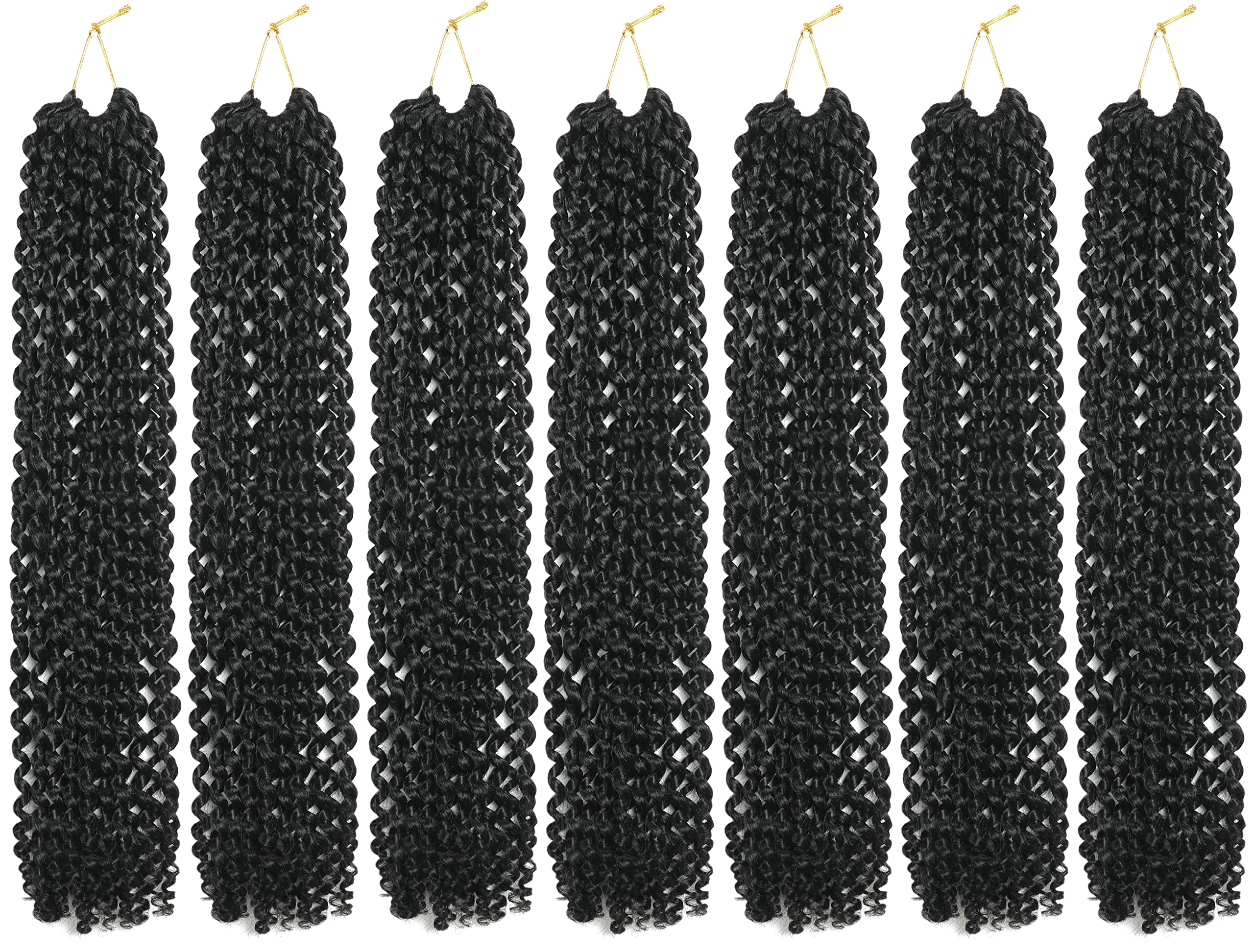 Lohxinhair 18 Inch 7 Packs Passion Twist Hair Water Wave Crochet Hair Pre Looped Bohemian Braids For Black Women