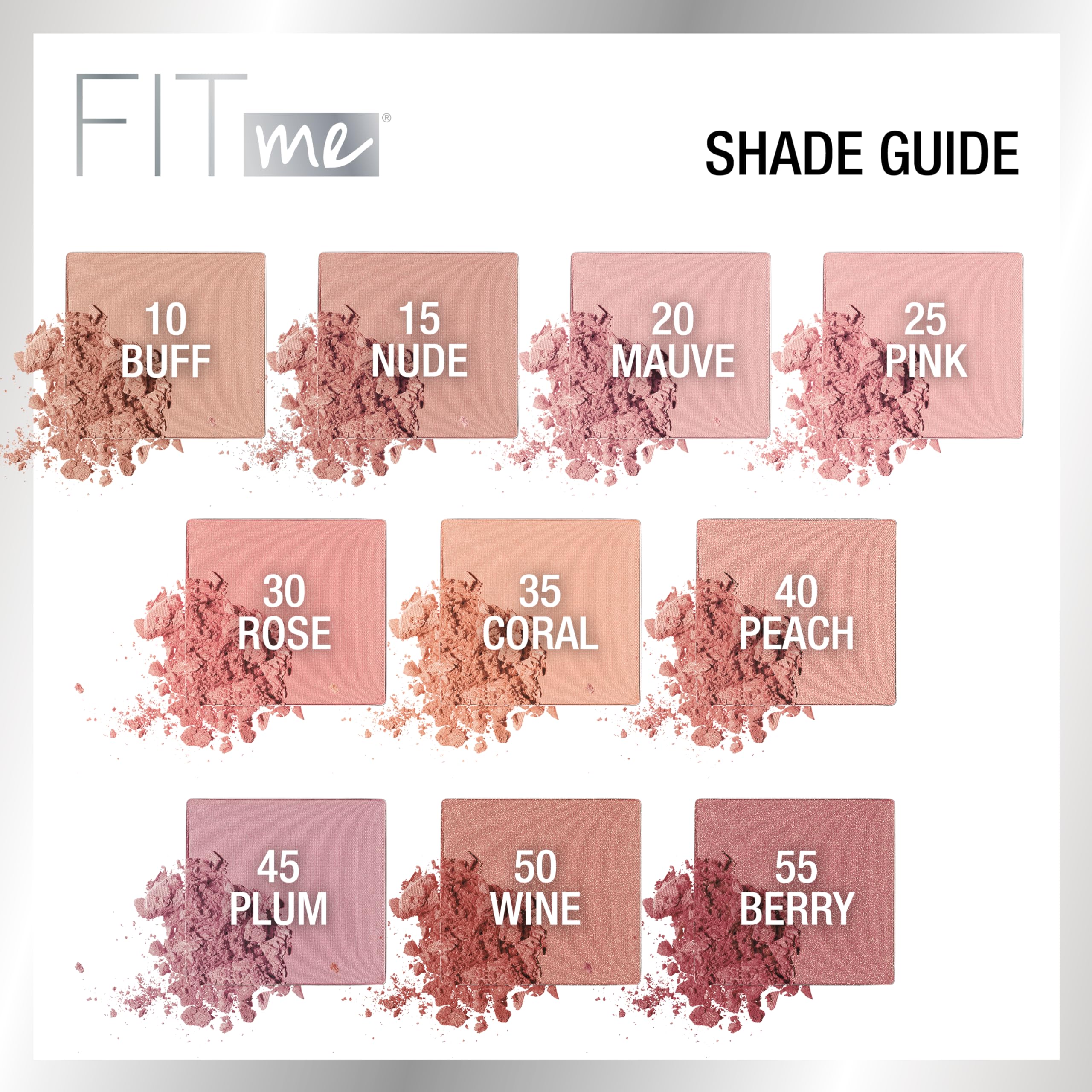 Maybelline Fit Me Powder Blush, Lightweight, Smooth, Blendable, Long-lasting All-Day Face Enhancing Makeup Color, Berry, 1 Count
