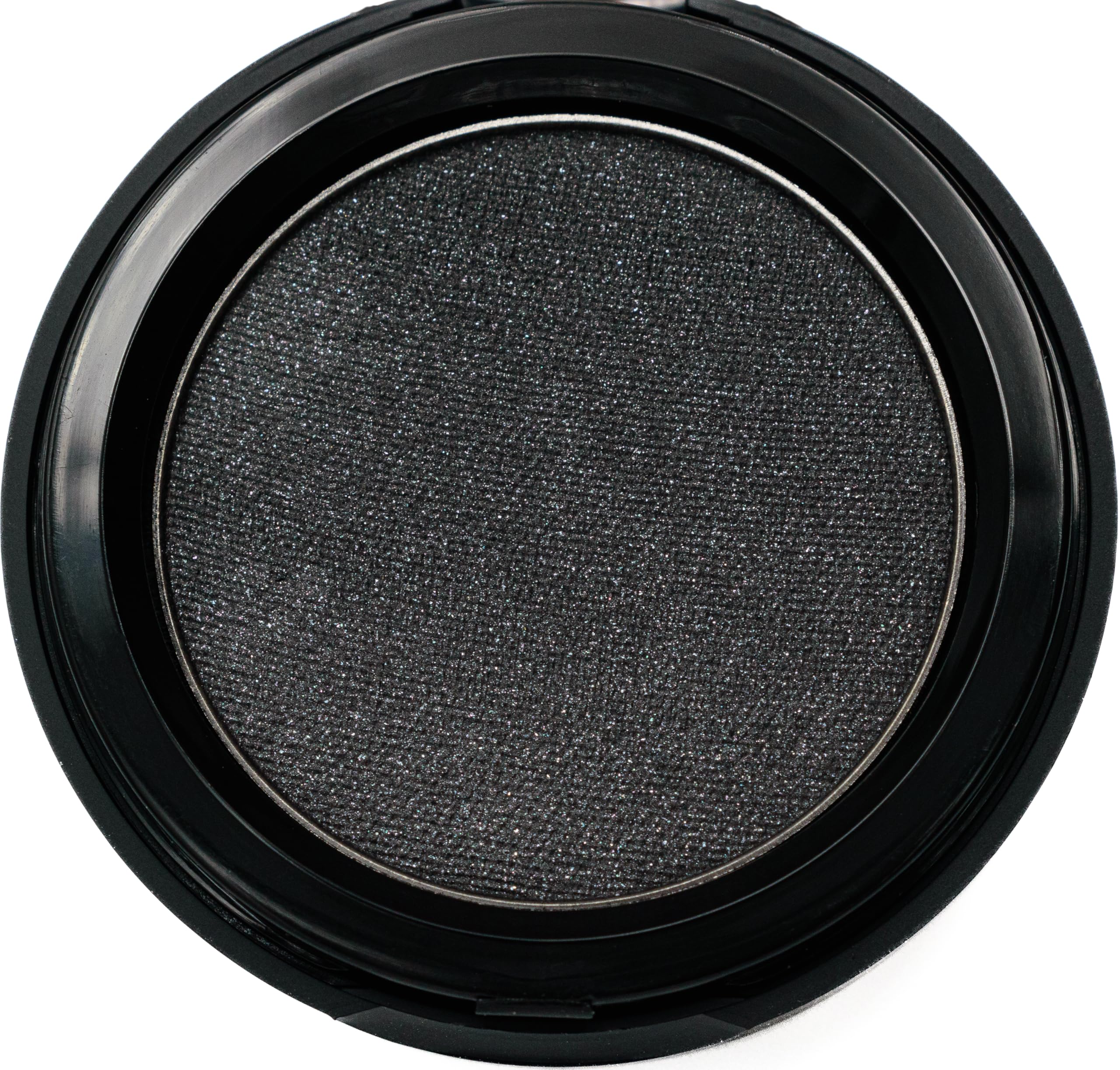 Pure Ziva Marcasite Shimmering Glitter Black Onyx Chrome Dark Grey Pressed Powder Single Vegan Eyeshadow; Talc, Paraben & Cruelt