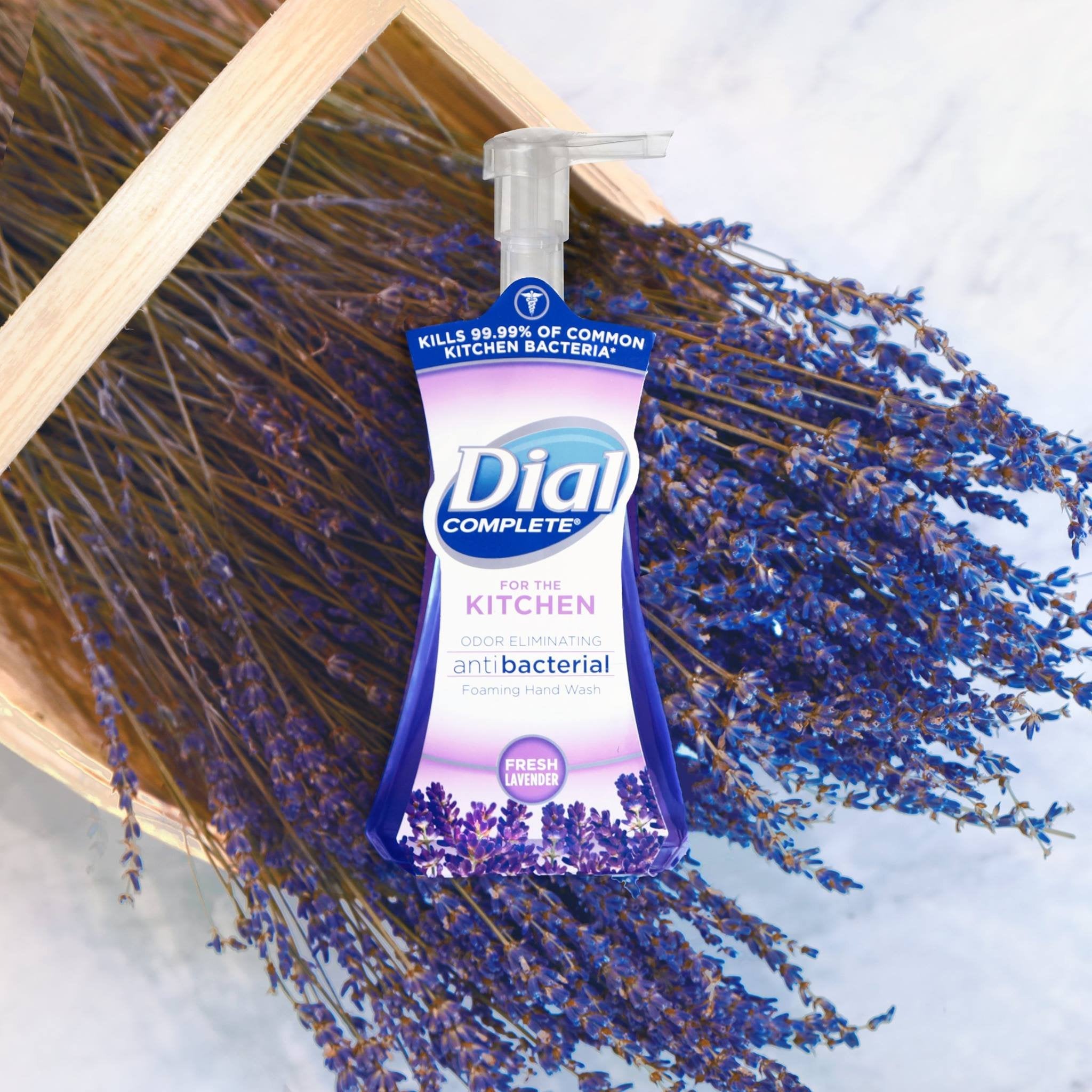 Dial Complete Antibacterial Foaming Kitchen Hand Soap, Fresh Lavender, 7.5 Fluid Ounces