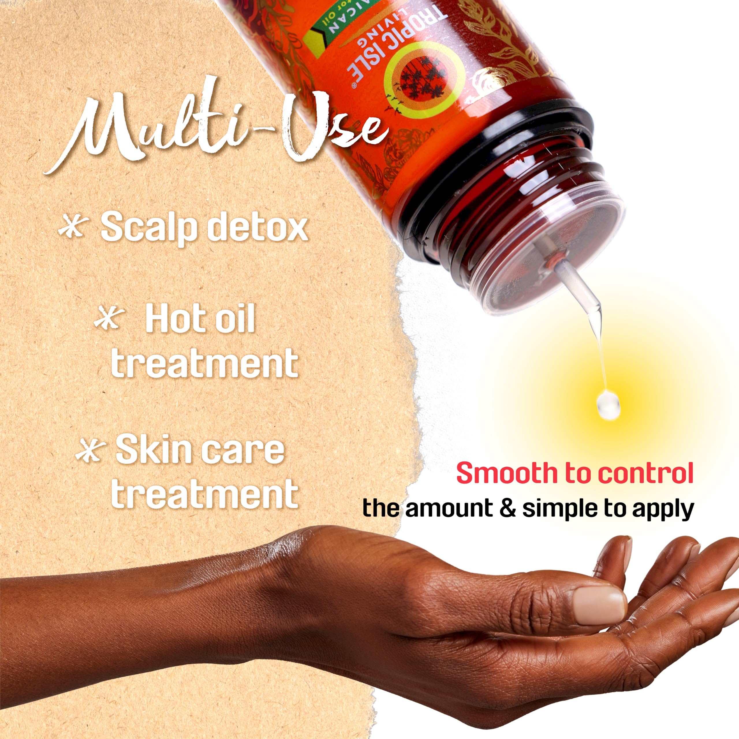 Tropic Isle Living Smooth Natural Coconut Oils for Hair Growth & Skin Care | Refreshing Fragrance | Hydrating Massage Oil | 4oz